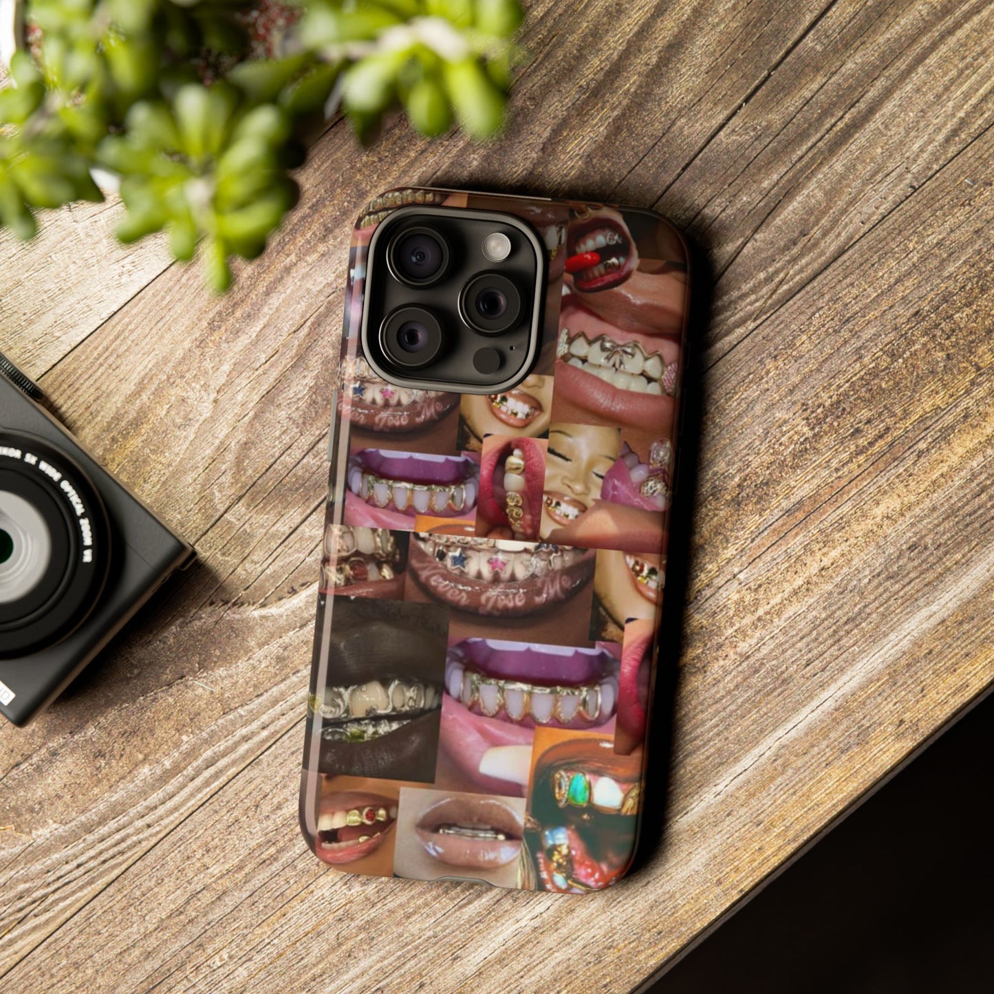 Gold Grillz Bold Phone Case, For The Culture Tough Phone Cover, Statement Accessory, Unique Tech Gift