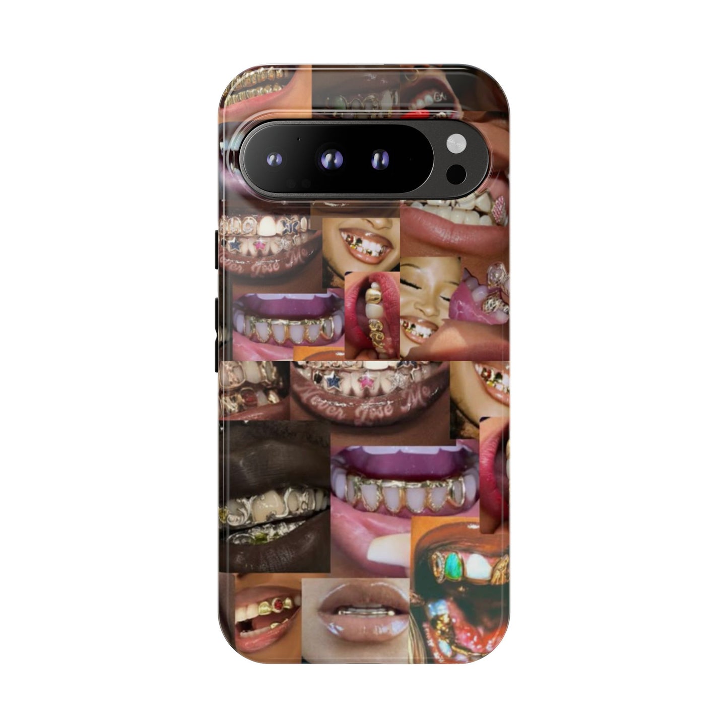 Gold Grillz Bold Phone Case, For The Culture Tough Phone Cover, Statement Accessory, Unique Tech Gift