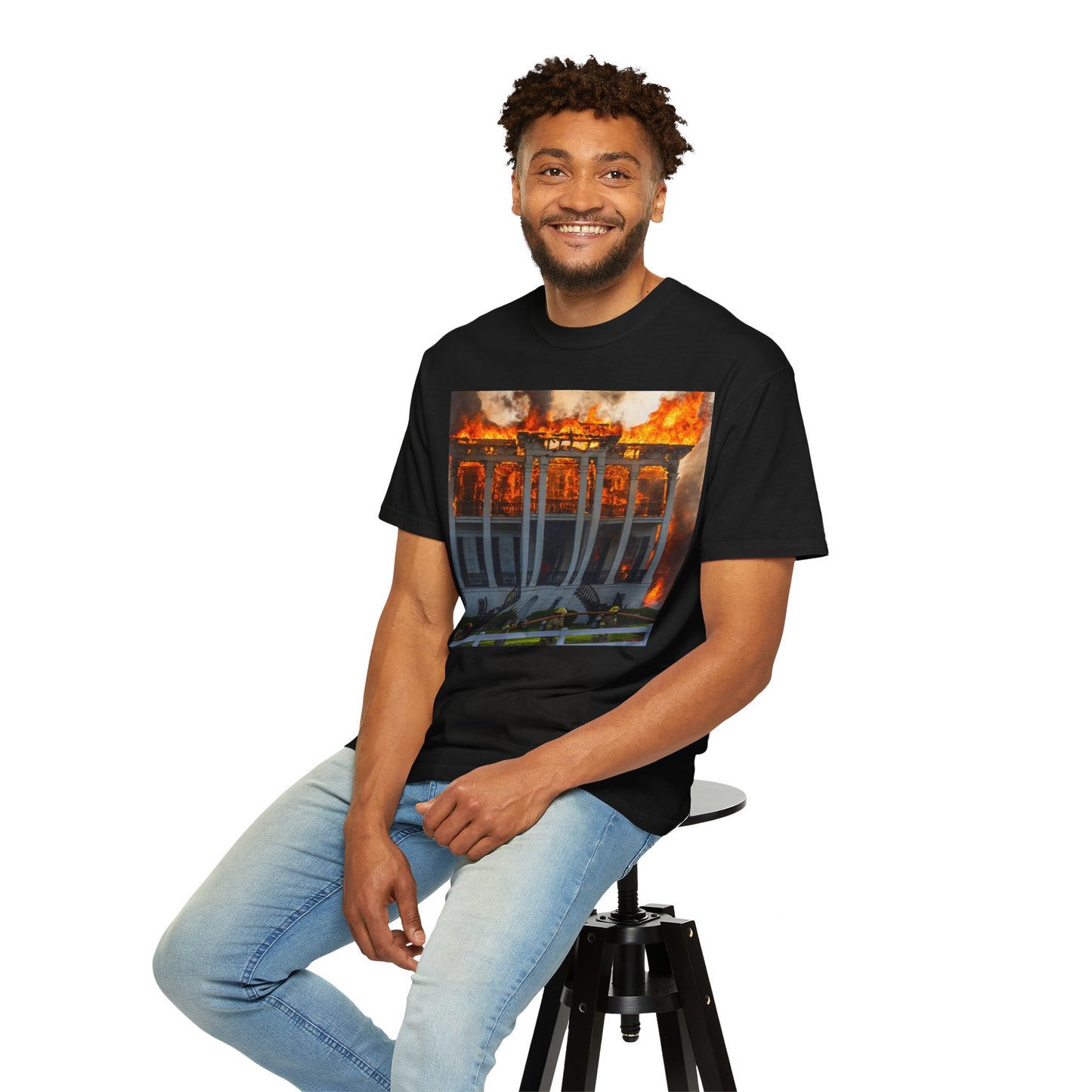 Nottoway Plantation - Juneteenth Gift - Unisex Garment-Dyed T-shirt