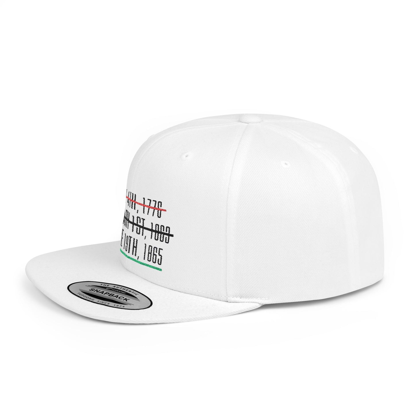 Juneteenth Embroidered Snapback Cap