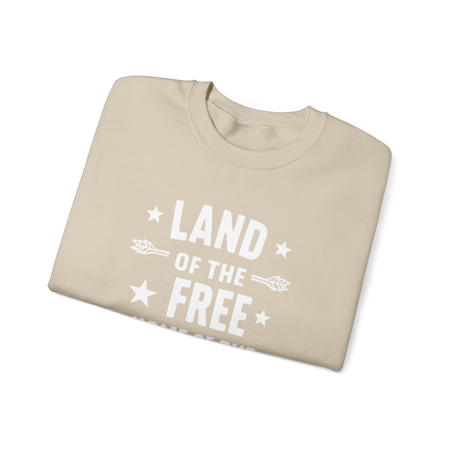 Land of The Free Home of The Ghetto Unisex Crewneck Sweatshirt, Summer Accessory, Economic Strike, Economic Black Out