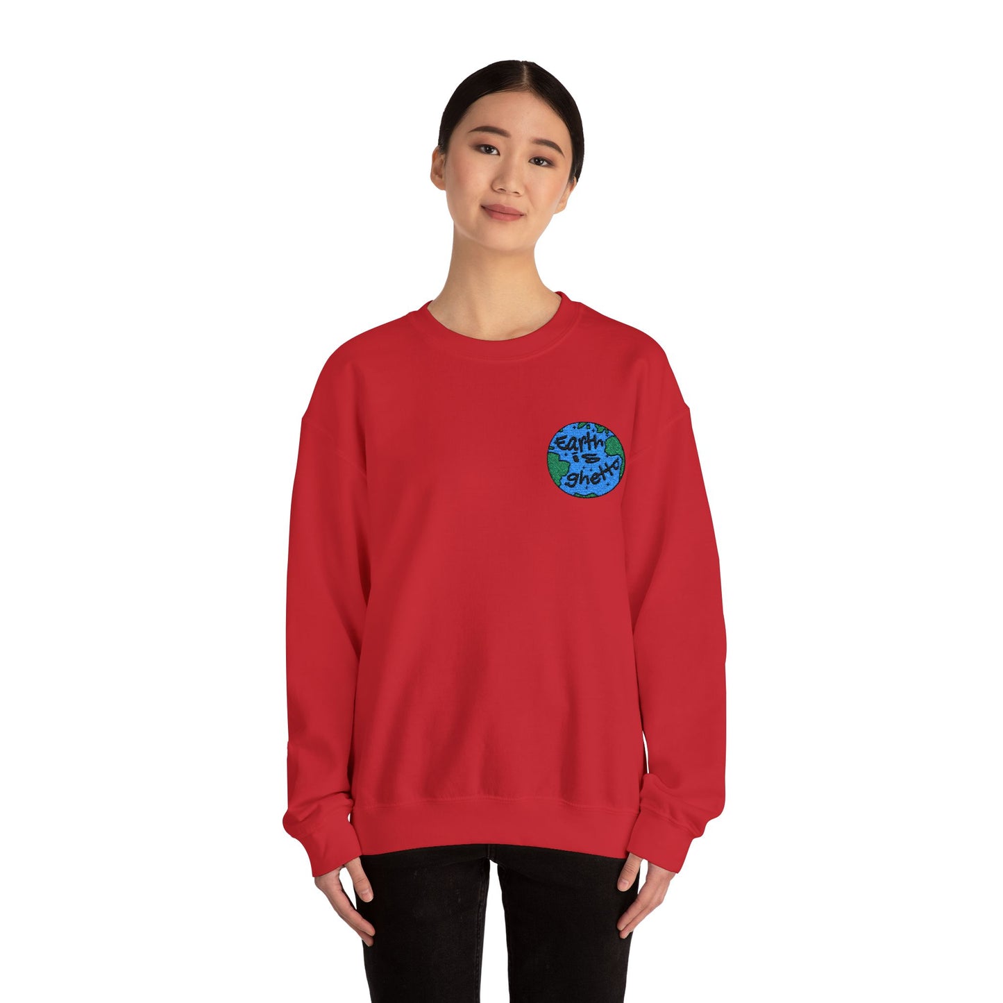 Earth is Ghetto Unisex Crewneck Sweatshirt, Comfy Streetwear for Casual Days
