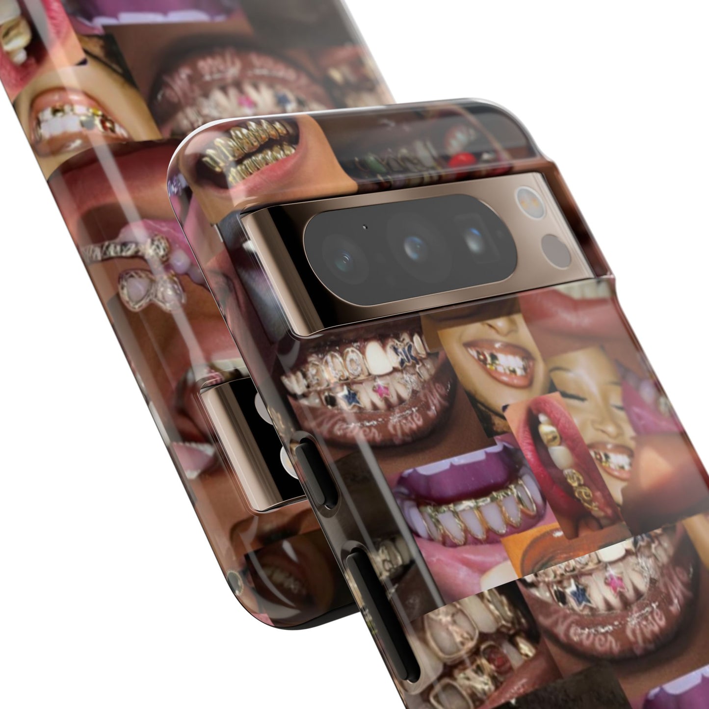 Gold Grillz Bold Phone Case, For The Culture Tough Phone Cover, Statement Accessory, Unique Tech Gift