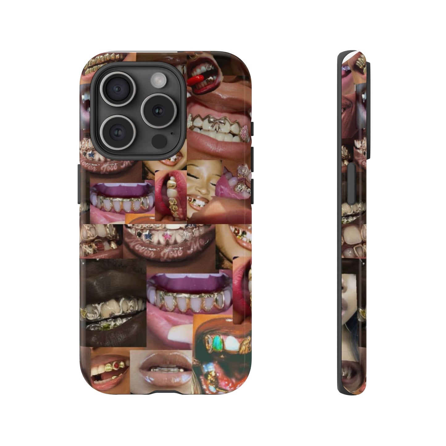 Gold Grillz Bold Phone Case, For The Culture Tough Phone Cover, Statement Accessory, Unique Tech Gift