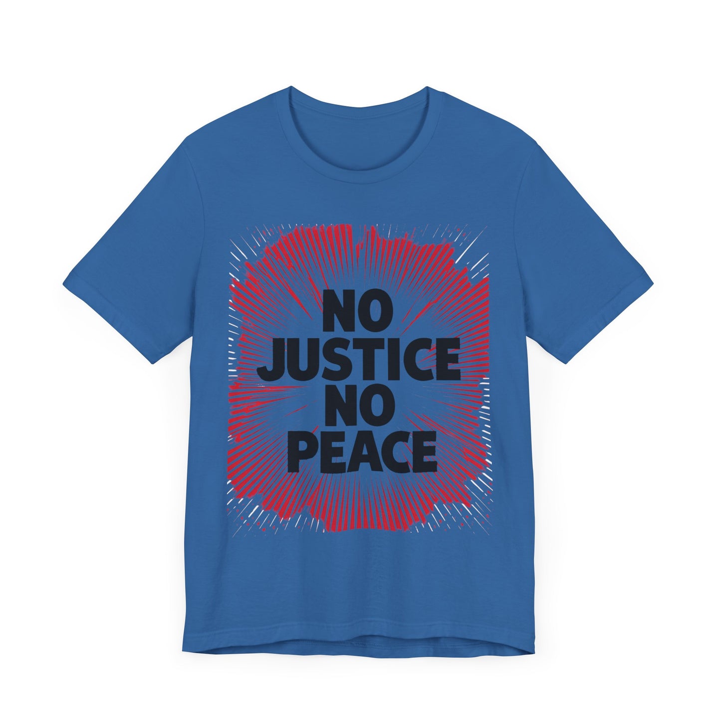 No Justice No Peace Tee - Unisex Jersey Short Sleeve Shirt, Statement Tee, Gift for Activists, Casual Wear, Hands Off Protest