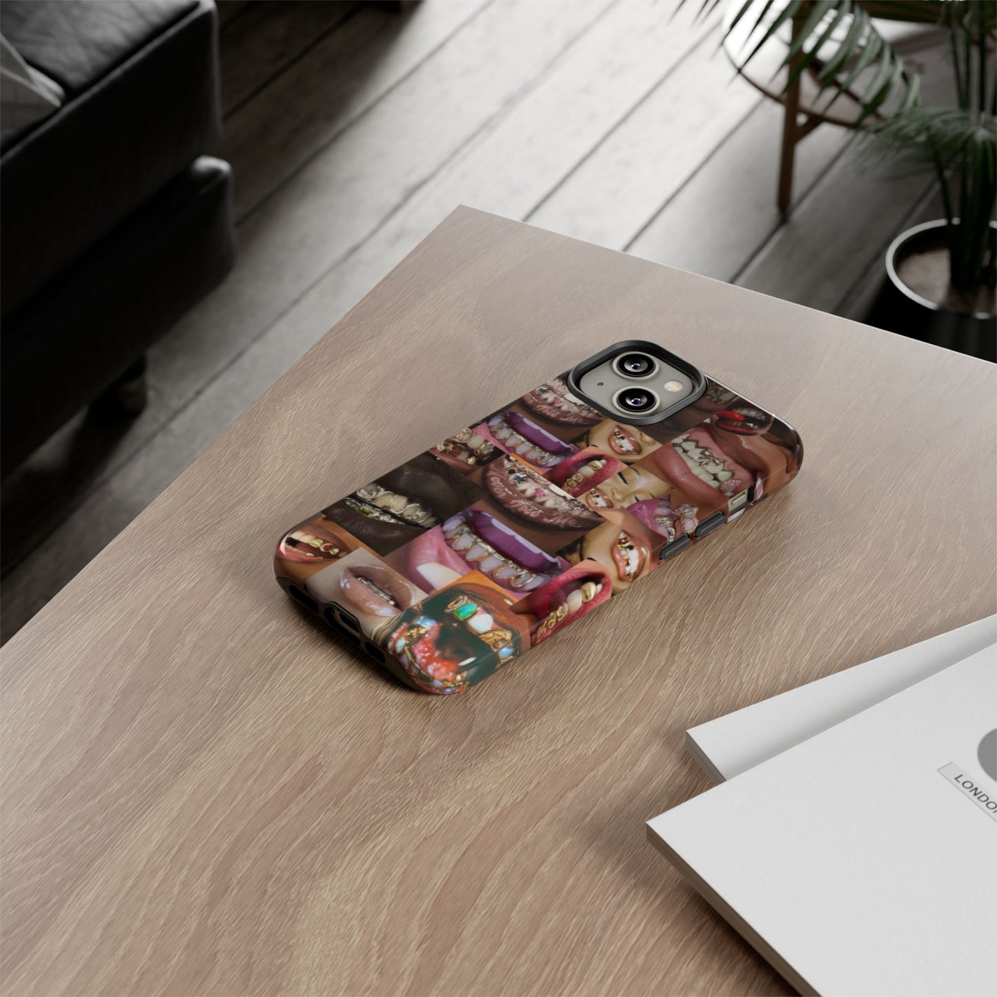 Gold Grillz Bold Phone Case, For The Culture Tough Phone Cover, Statement Accessory, Unique Tech Gift