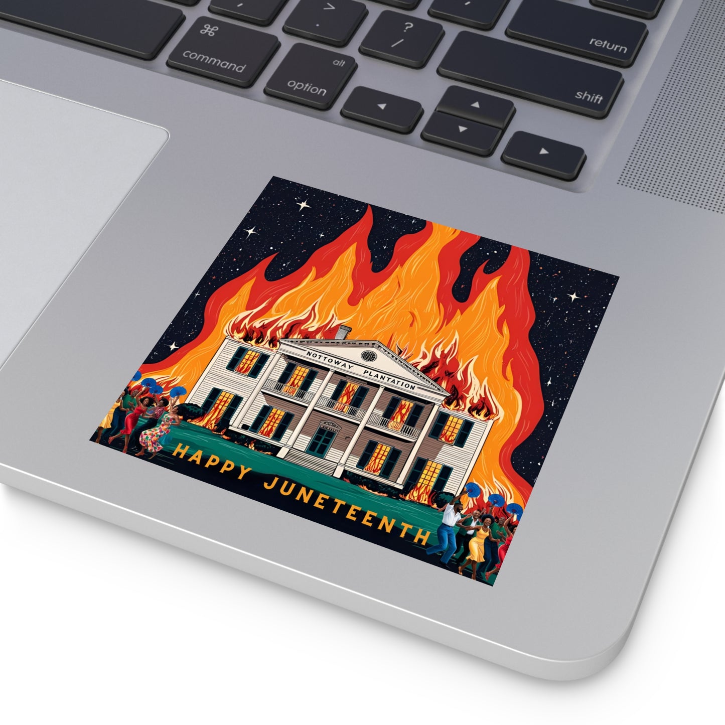 Nottoway Plantation Square Stickers, Design for outdoor or indoor Home Decor, Juneteenth Gifts