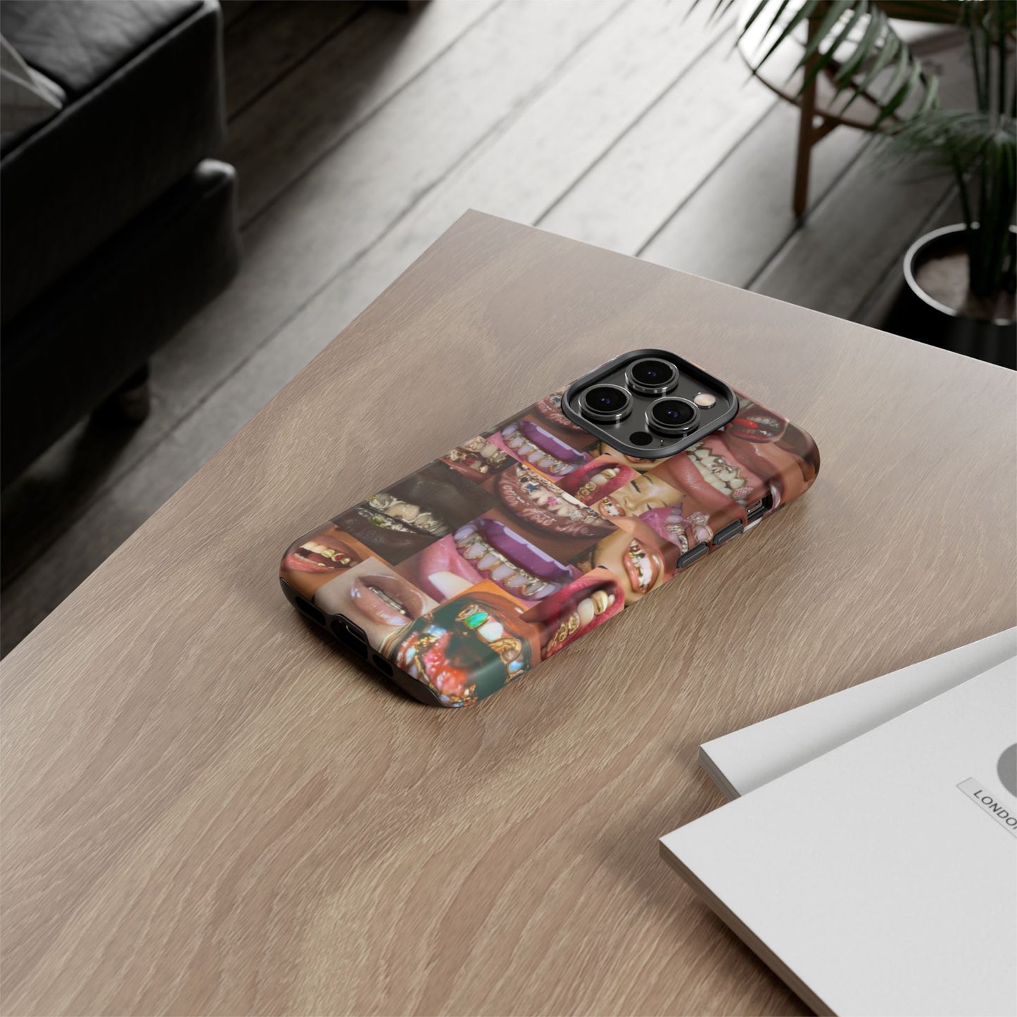 Gold Grillz Bold Phone Case, For The Culture Tough Phone Cover, Statement Accessory, Unique Tech Gift