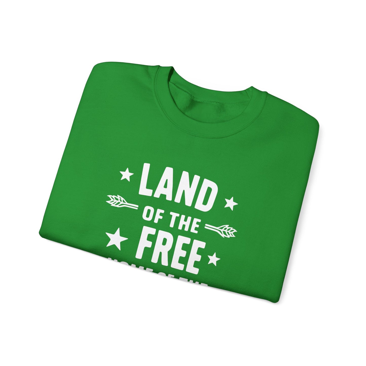 Land of The Free Home of The Ghetto Unisex Crewneck Sweatshirt, Summer Accessory, Economic Strike, Economic Black Out