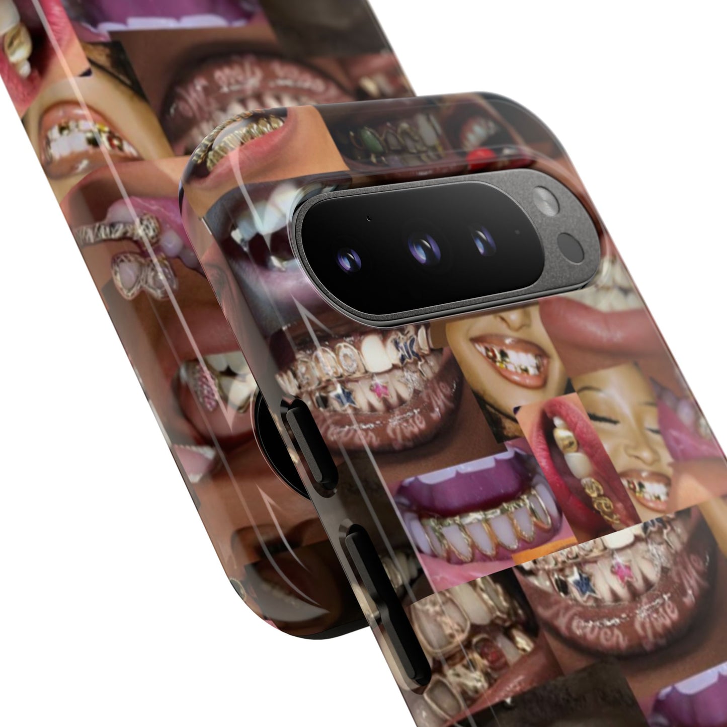 Gold Grillz Bold Phone Case, For The Culture Tough Phone Cover, Statement Accessory, Unique Tech Gift