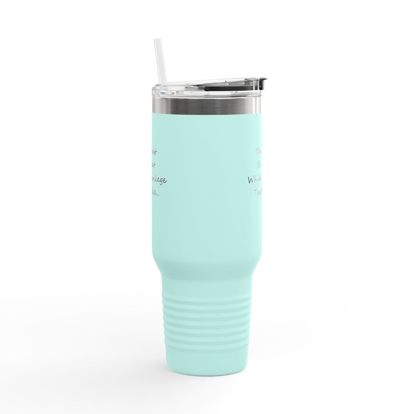 White Privilege Insulated Travel Mug, 40oz, Perfect Gift for Coffee Lovers, Road Trips, and Hands Off Protest Tumbler