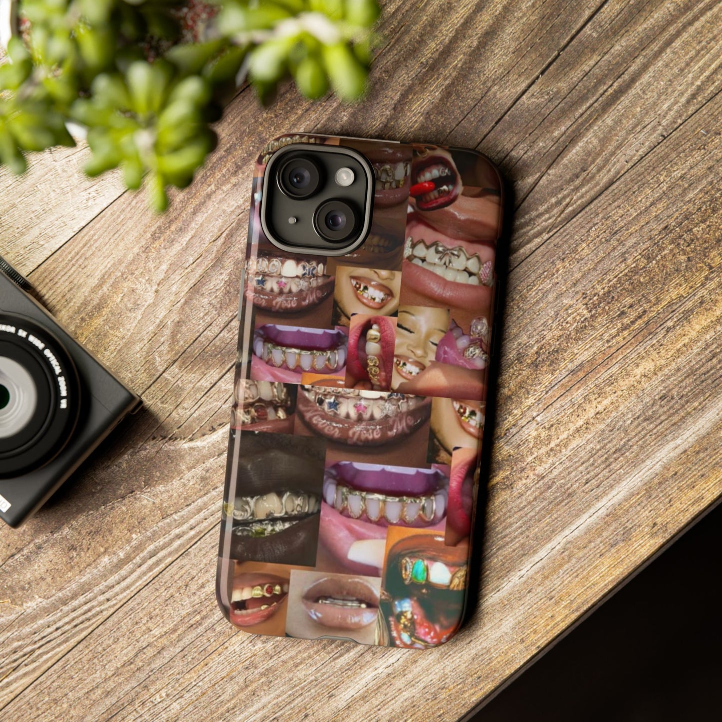 Gold Grillz Bold Phone Case, For The Culture Tough Phone Cover, Statement Accessory, Unique Tech Gift