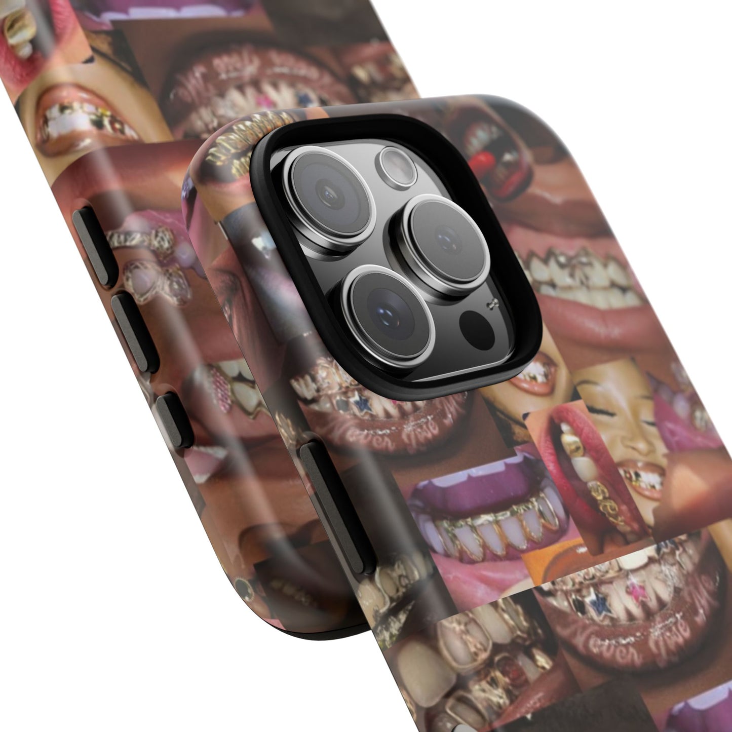 Gold Grillz Bold Phone Case, For The Culture Tough Phone Cover, Statement Accessory, Unique Tech Gift