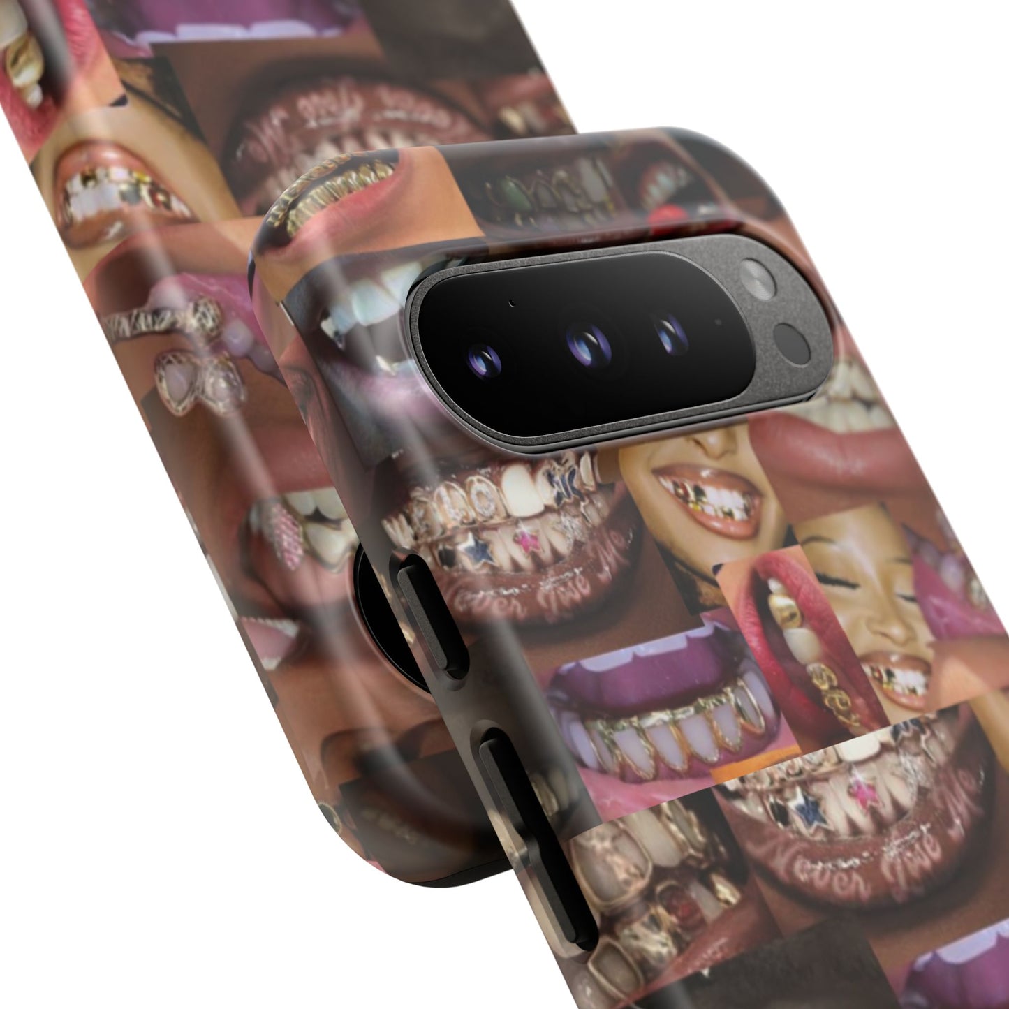 Gold Grillz Bold Phone Case, For The Culture Tough Phone Cover, Statement Accessory, Unique Tech Gift