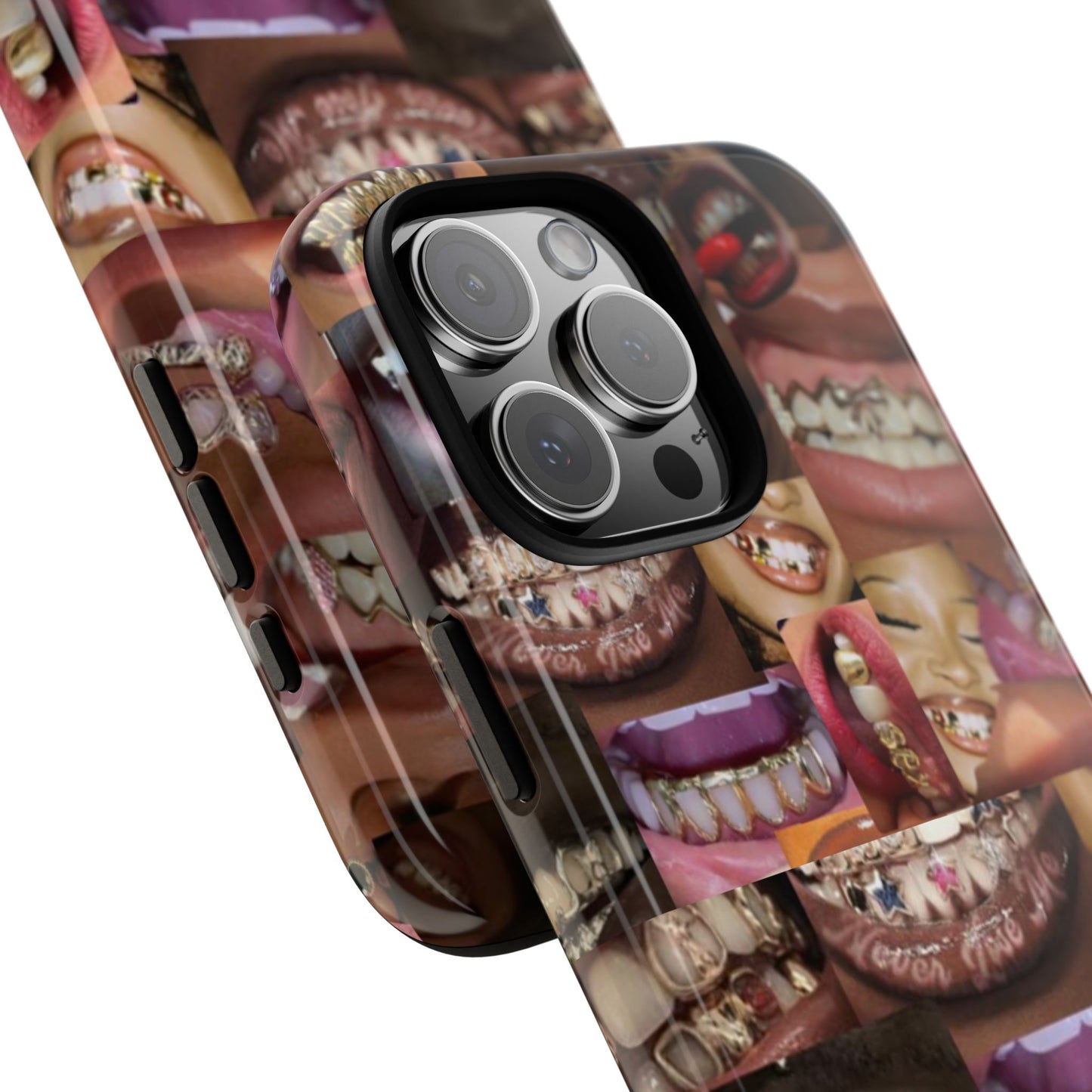 Gold Grillz Bold Phone Case, For The Culture Tough Phone Cover, Statement Accessory, Unique Tech Gift