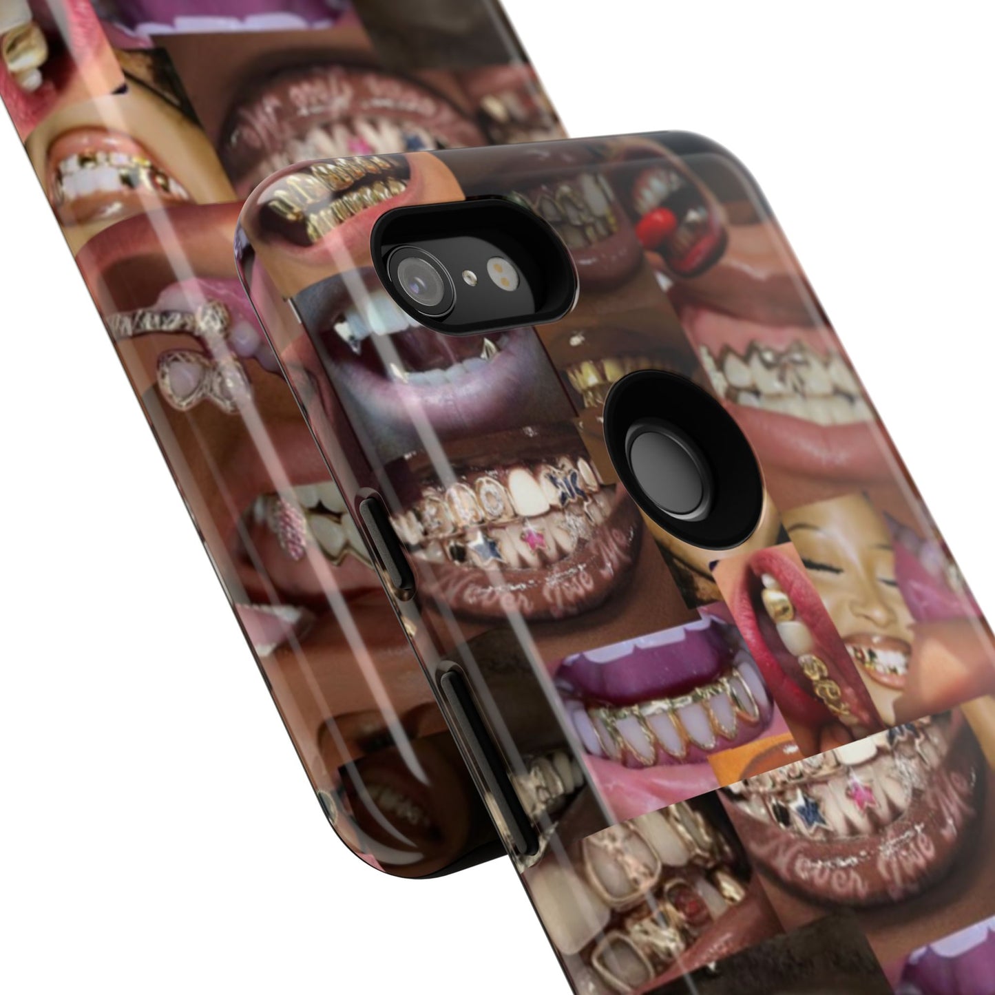 Gold Grillz Bold Phone Case, For The Culture Tough Phone Cover, Statement Accessory, Unique Tech Gift