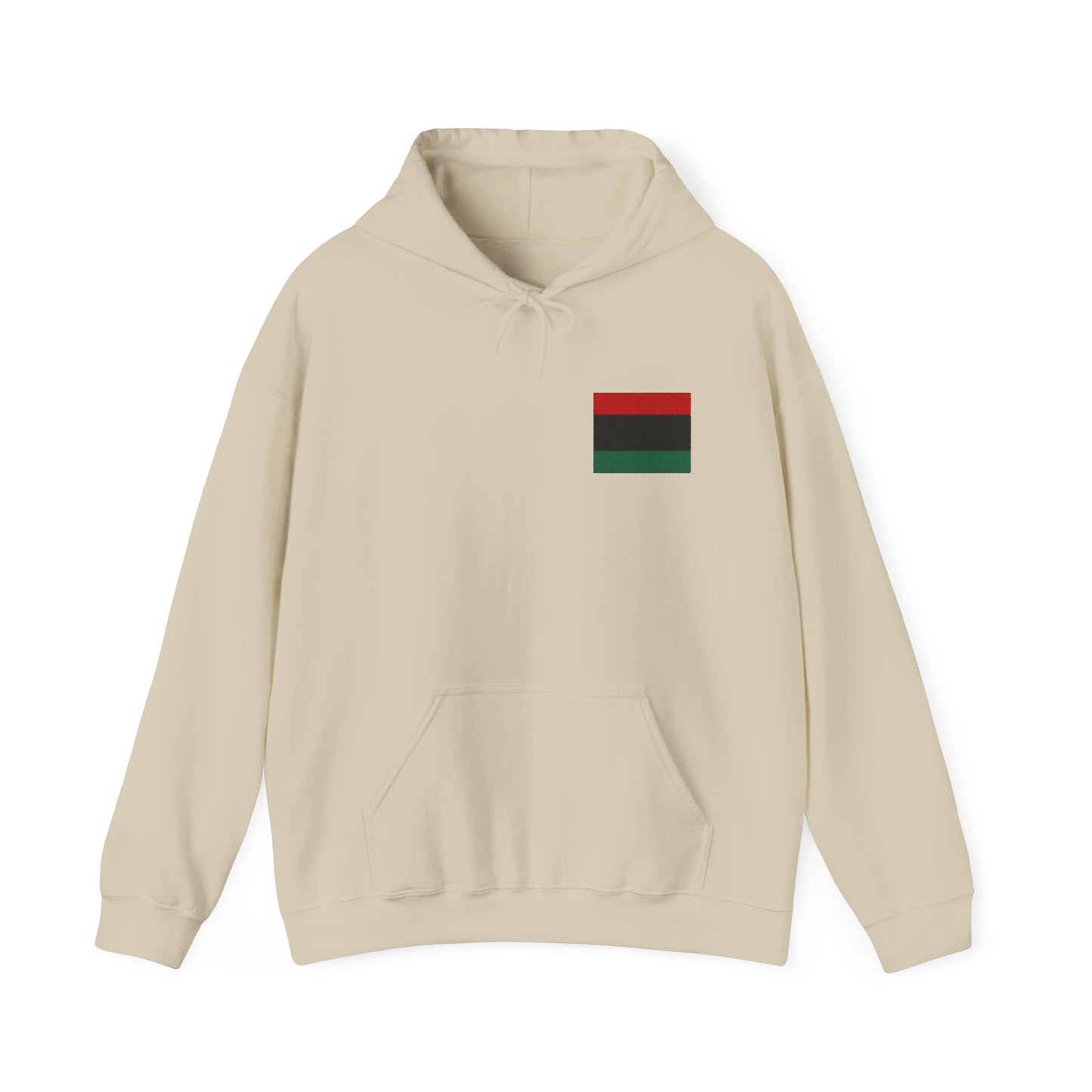 Pan African Embroidered Heritage Hoodie - Cozy Unisex Sweatshirt, Black History Month, Gift for Friends, Streetwear Style