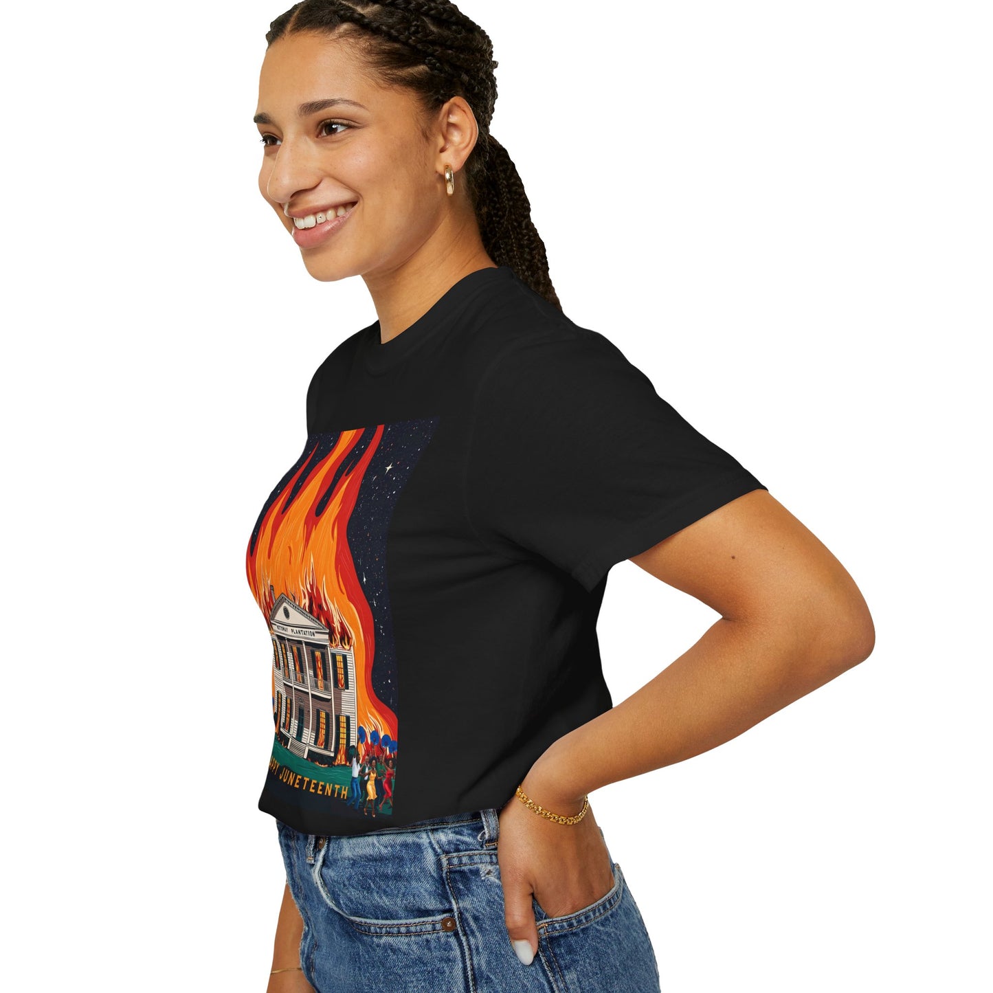 Nottoway Plantation - Juneteenth Gift - Unisex Garment-Dyed T-shirt