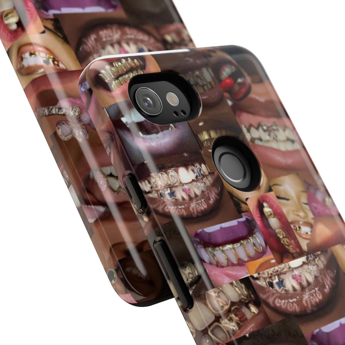 Gold Grillz Bold Phone Case, For The Culture Tough Phone Cover, Statement Accessory, Unique Tech Gift