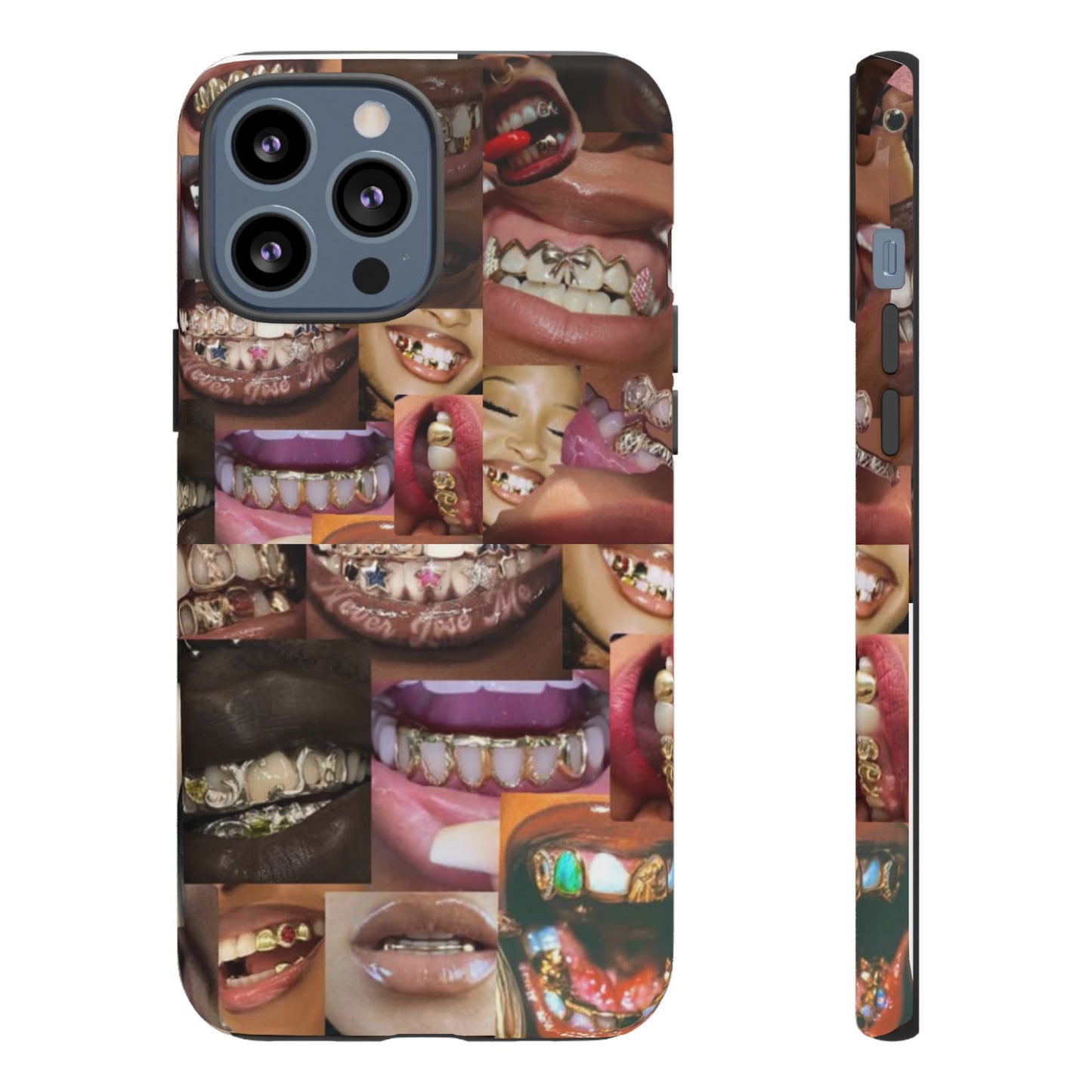 Gold Grillz Bold Phone Case, For The Culture Tough Phone Cover, Statement Accessory, Unique Tech Gift