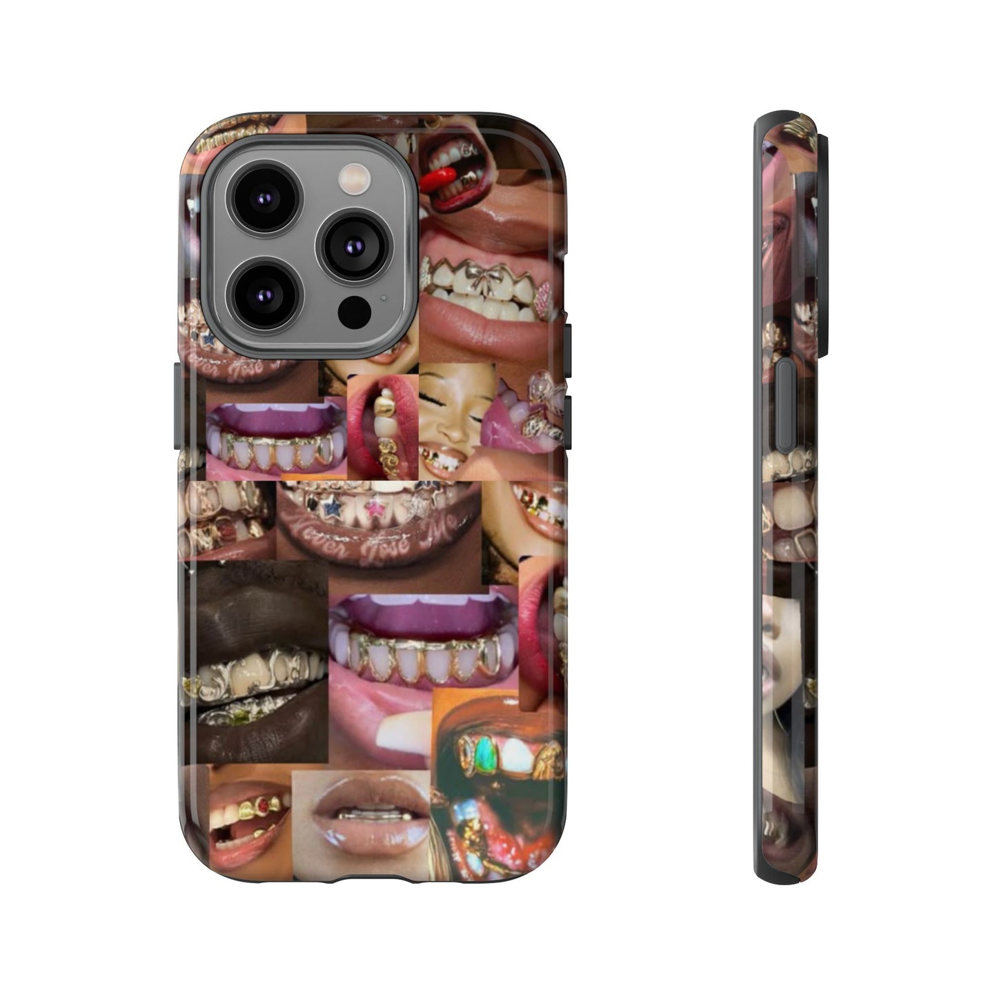 Gold Grillz Bold Phone Case, For The Culture Tough Phone Cover, Statement Accessory, Unique Tech Gift