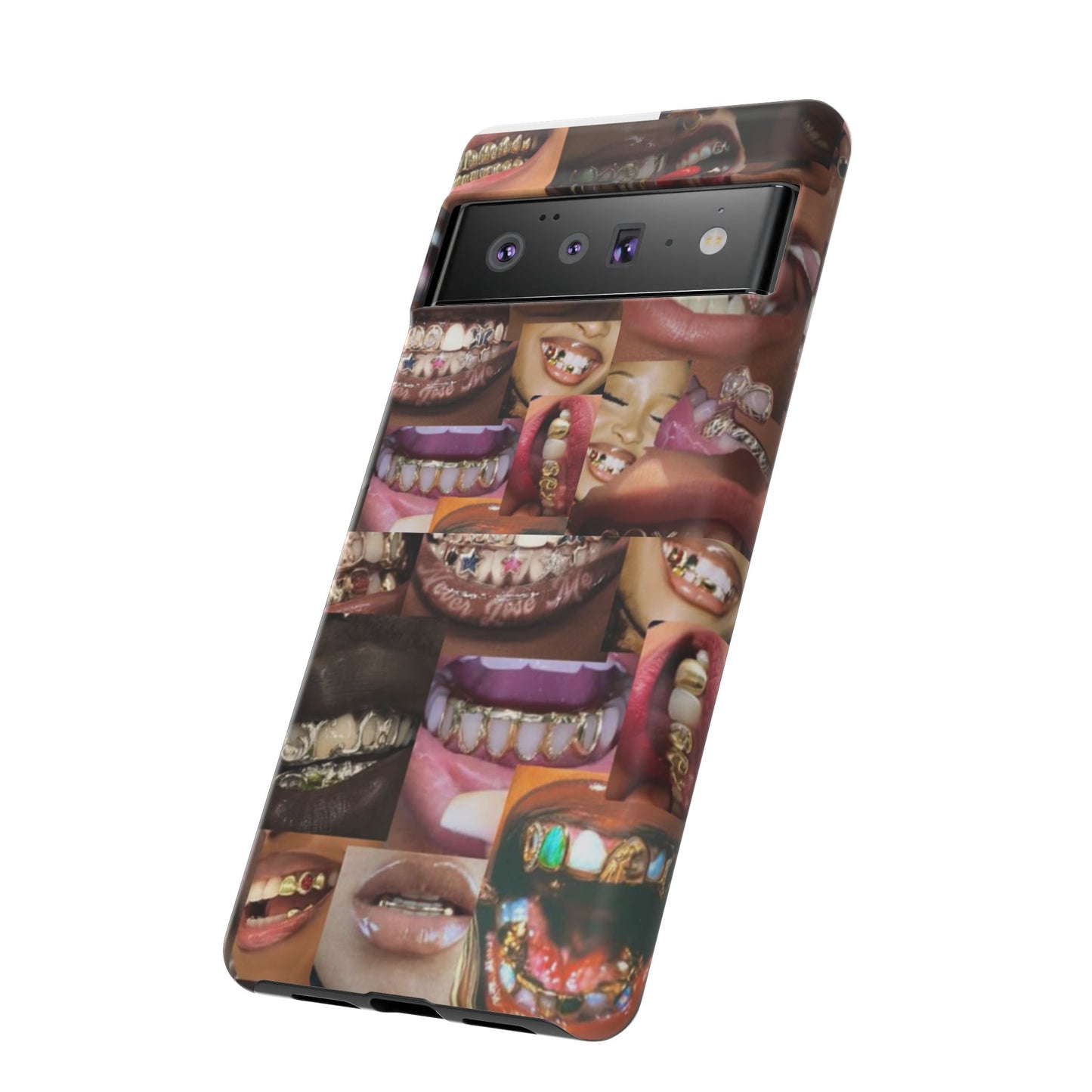 Gold Grillz Bold Phone Case, For The Culture Tough Phone Cover, Statement Accessory, Unique Tech Gift