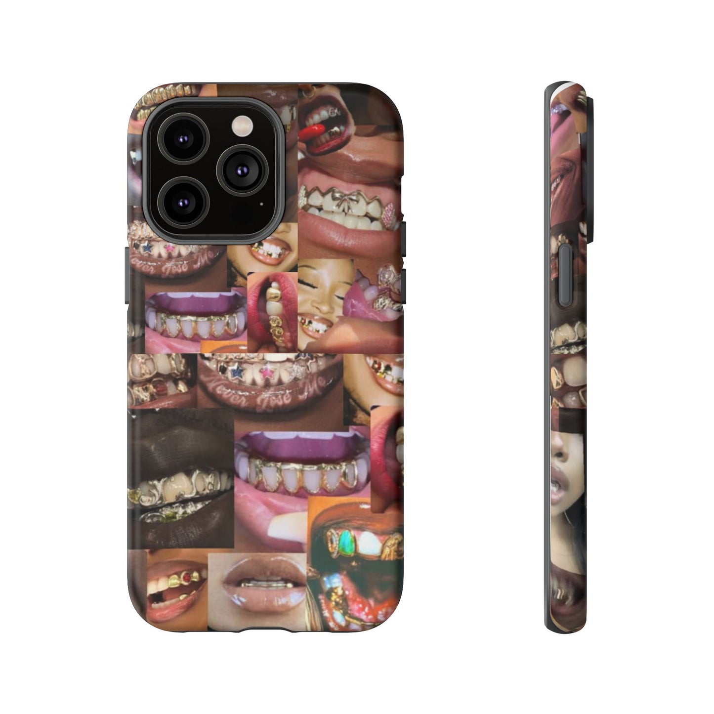 Gold Grillz Bold Phone Case, For The Culture Tough Phone Cover, Statement Accessory, Unique Tech Gift