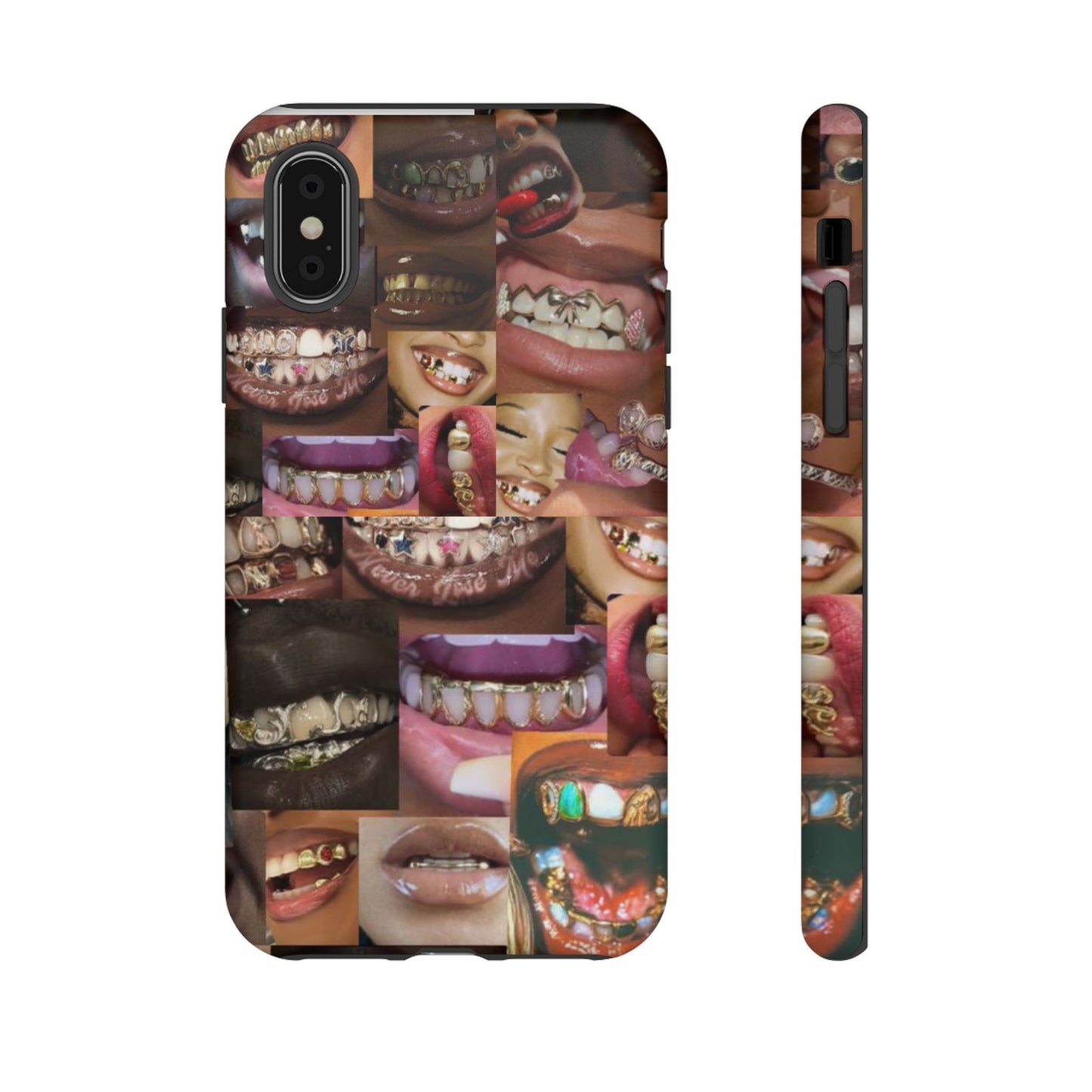 Gold Grillz Bold Phone Case, For The Culture Tough Phone Cover, Statement Accessory, Unique Tech Gift