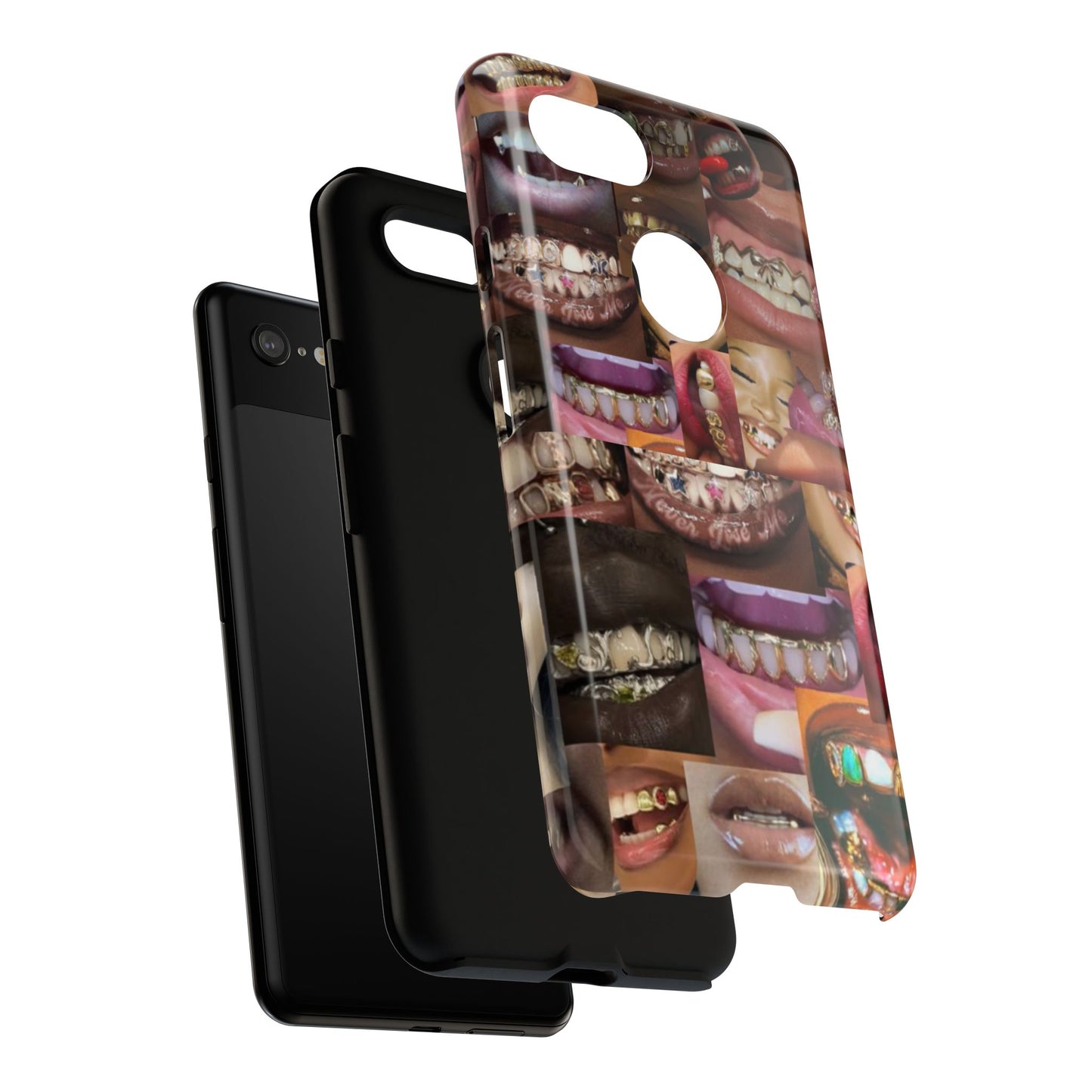 Gold Grillz Bold Phone Case, For The Culture Tough Phone Cover, Statement Accessory, Unique Tech Gift