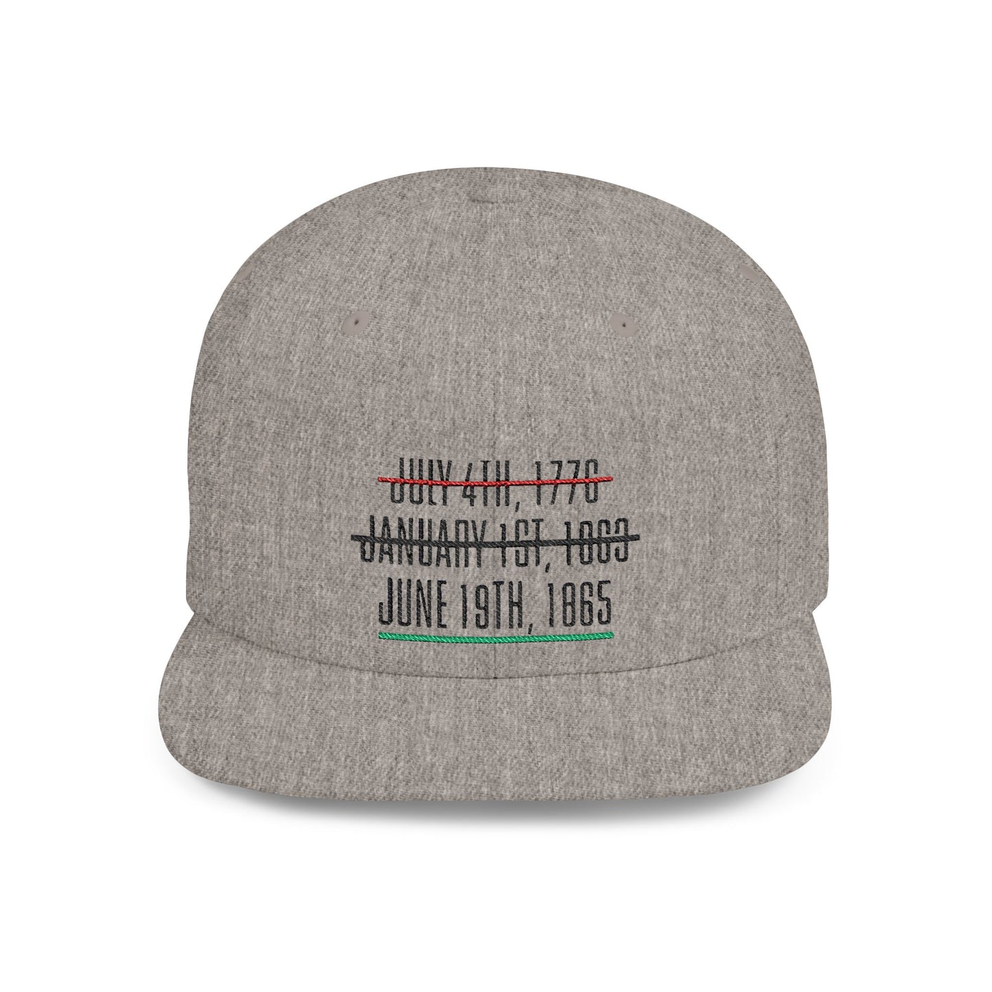 Juneteenth Embroidered Snapback Cap