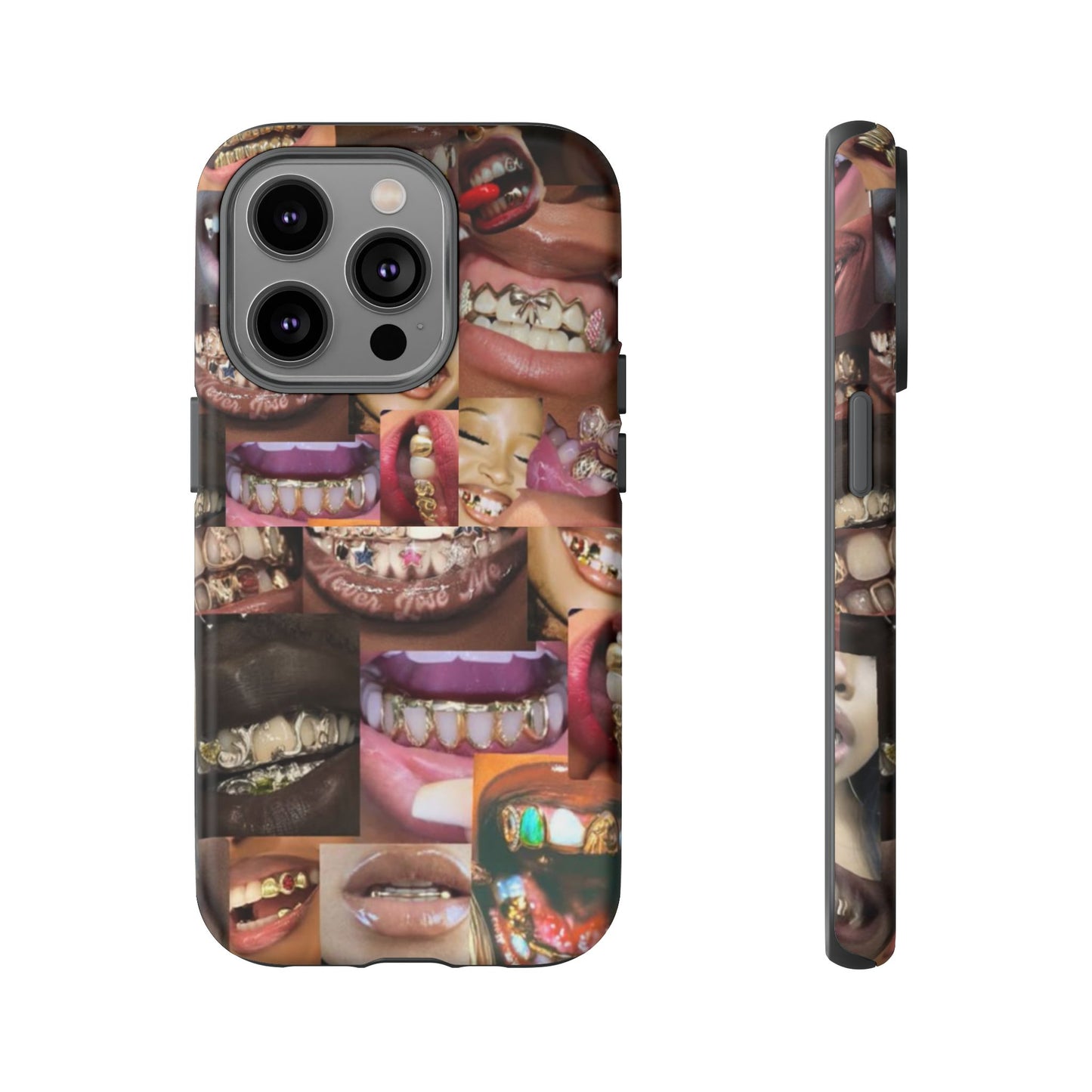 Gold Grillz Bold Phone Case, For The Culture Tough Phone Cover, Statement Accessory, Unique Tech Gift