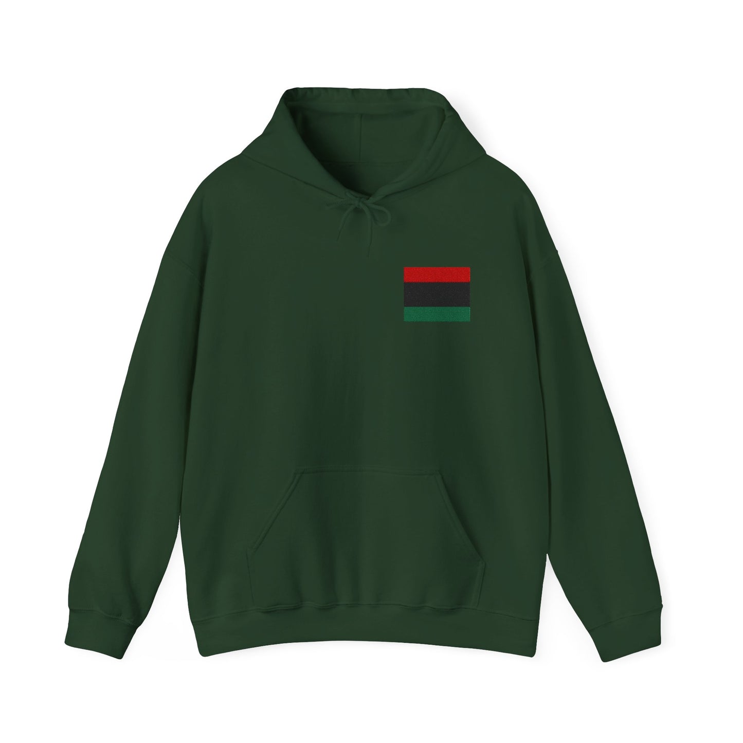 Pan African Embroidered Heritage Hoodie - Cozy Unisex Sweatshirt, Black History Month, Gift for Friends, Streetwear Style