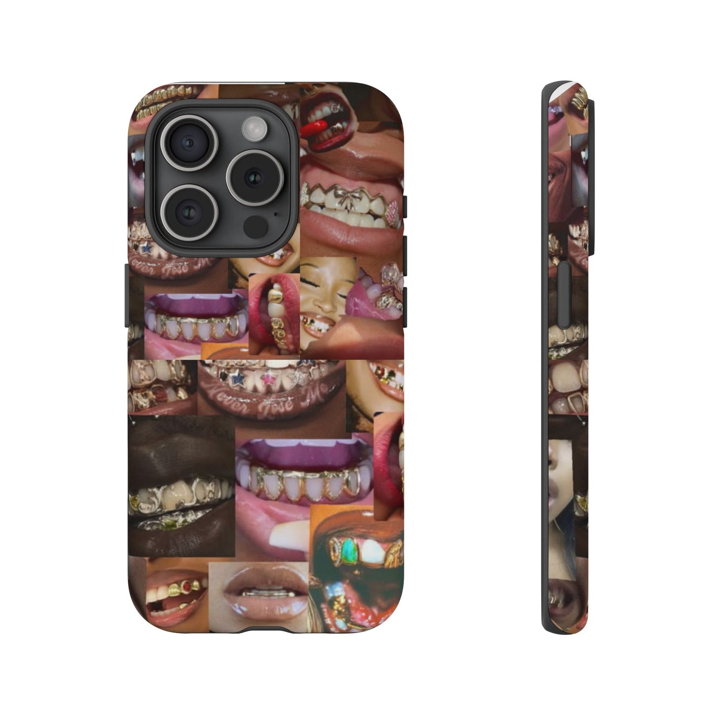 Gold Grillz Bold Phone Case, For The Culture Tough Phone Cover, Statement Accessory, Unique Tech Gift
