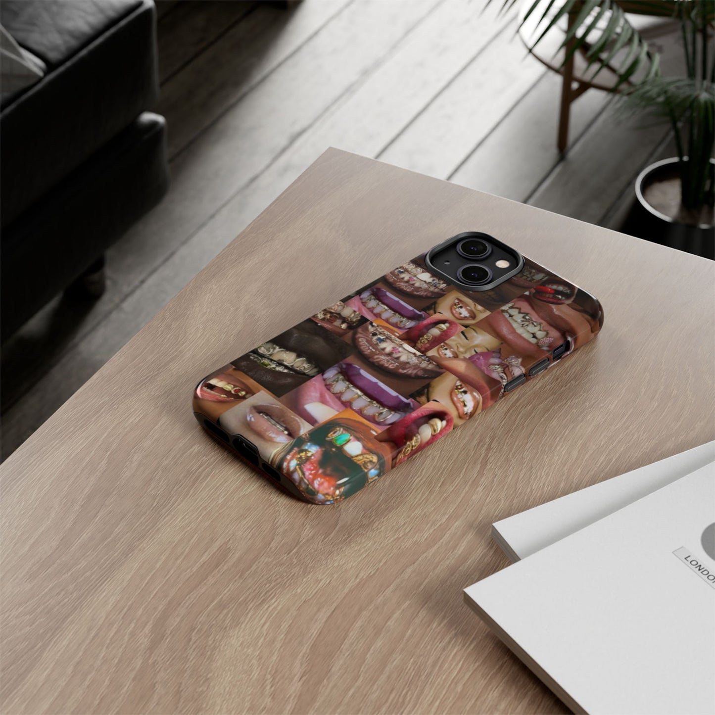 Gold Grillz Bold Phone Case, For The Culture Tough Phone Cover, Statement Accessory, Unique Tech Gift