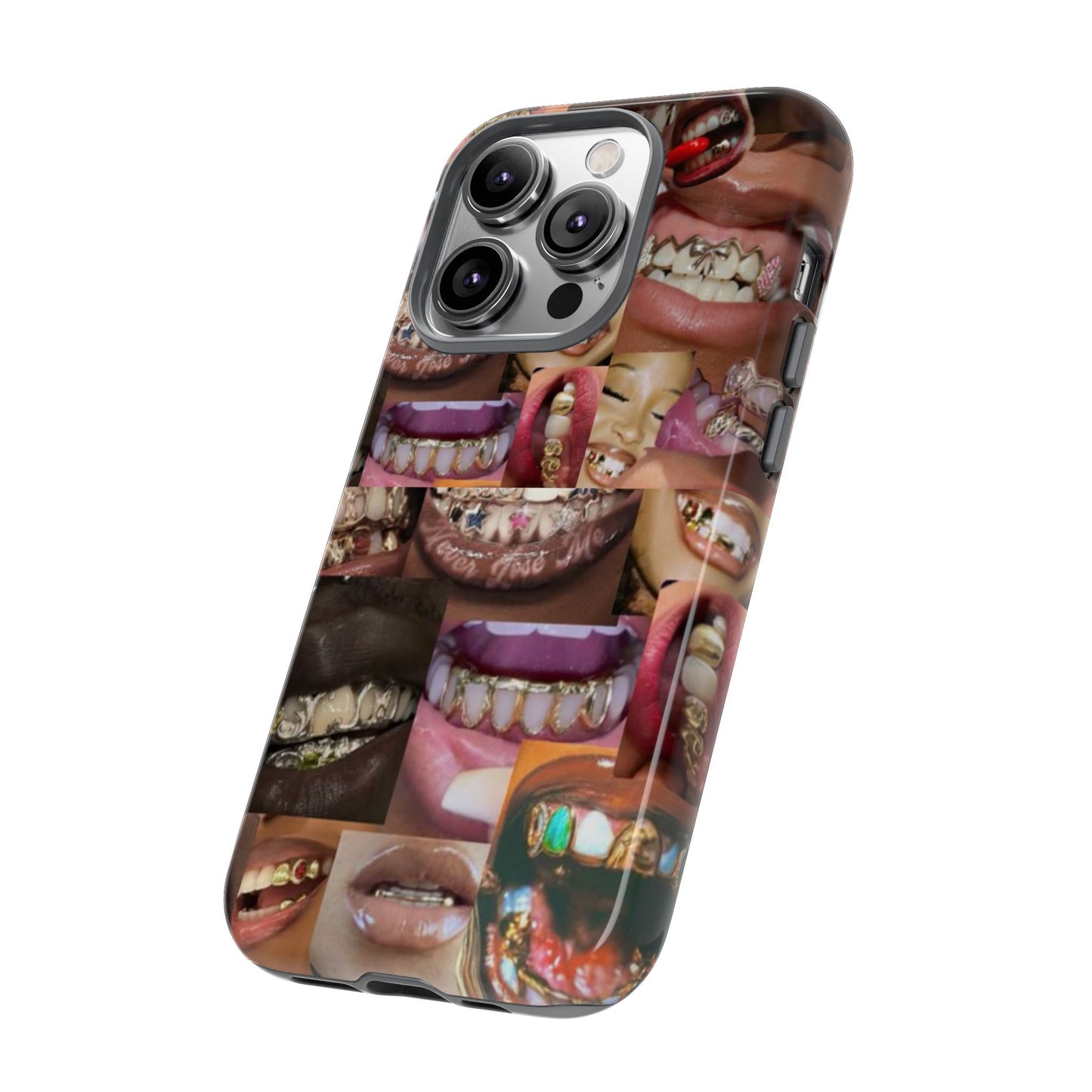 Gold Grillz Bold Phone Case, For The Culture Tough Phone Cover, Statement Accessory, Unique Tech Gift