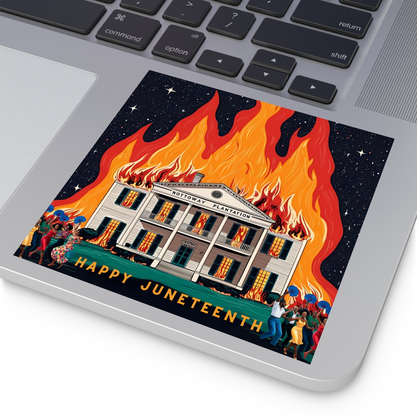 Nottoway Plantation Square Stickers, Design for outdoor or indoor Home Decor, Juneteenth Gifts