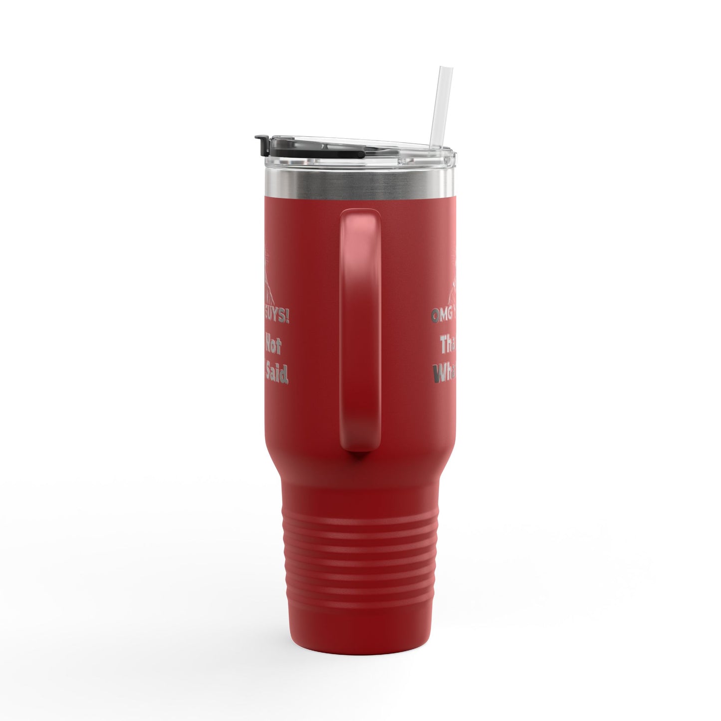 Thats Not What I Said Jesus Insulated Travel Mug, 40oz, Perfect Gift for Coffee Lovers, Road Trips, and Hands Off Protest Tumbler