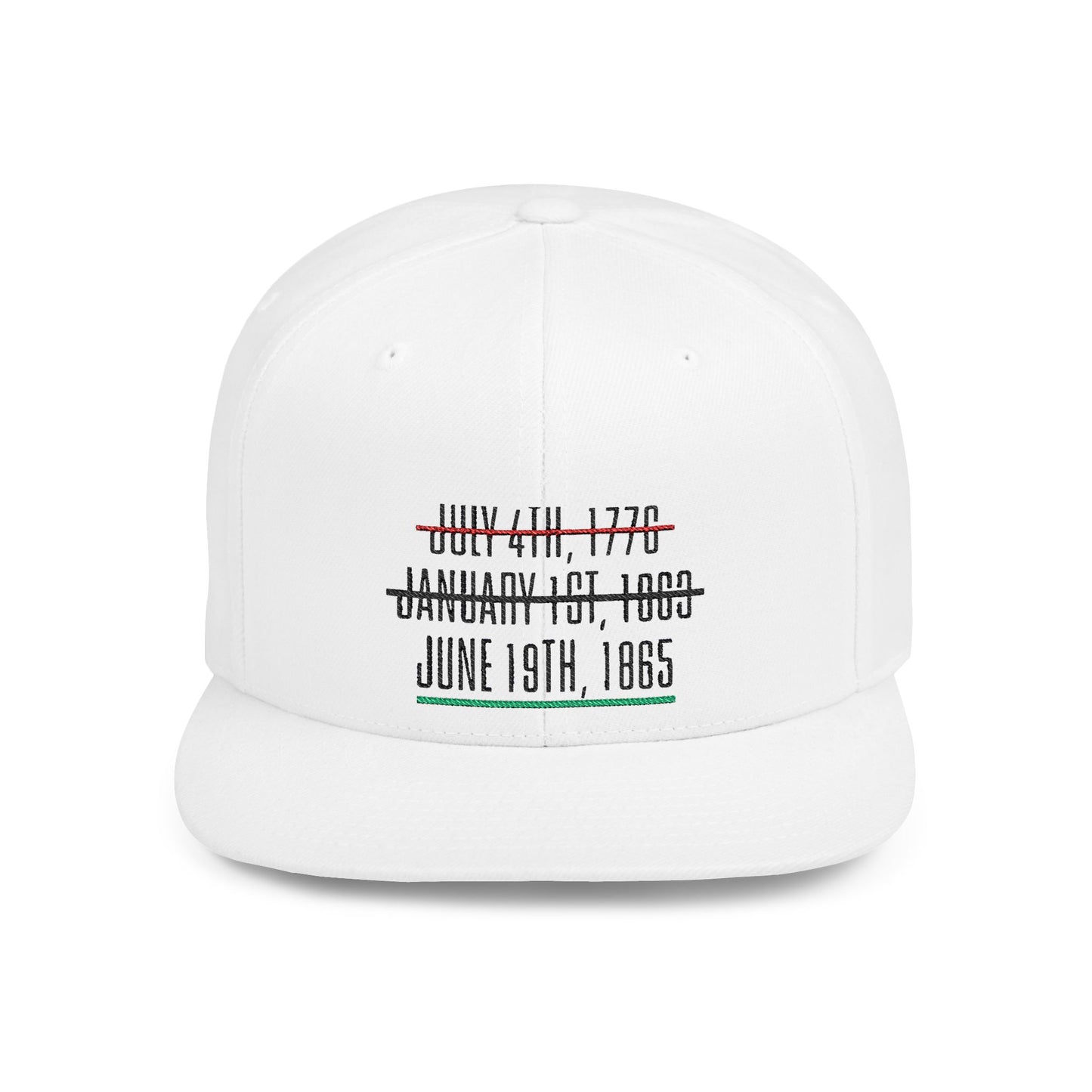 Juneteenth Embroidered Snapback Cap
