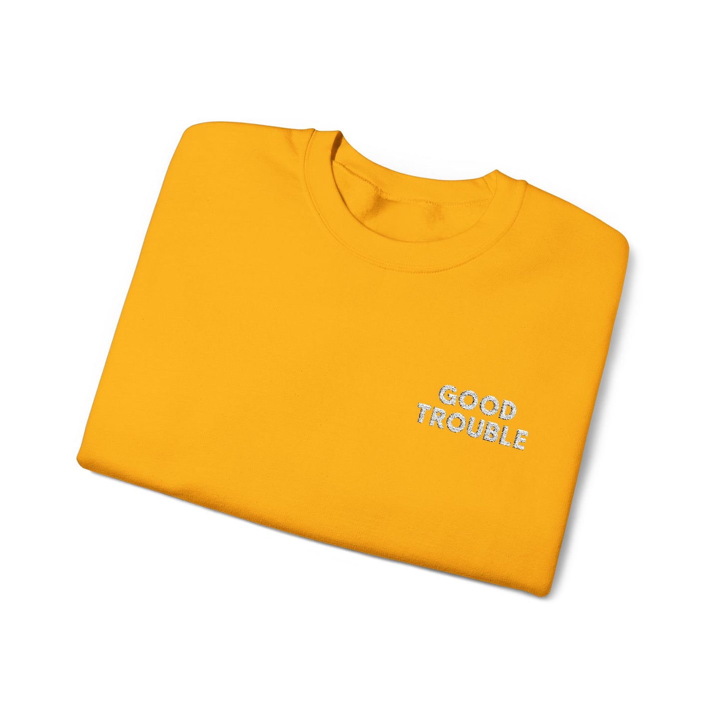 GoodTrouble Embroidered Unisex Crewneck Sweatshirt - Comfort Meets Activism