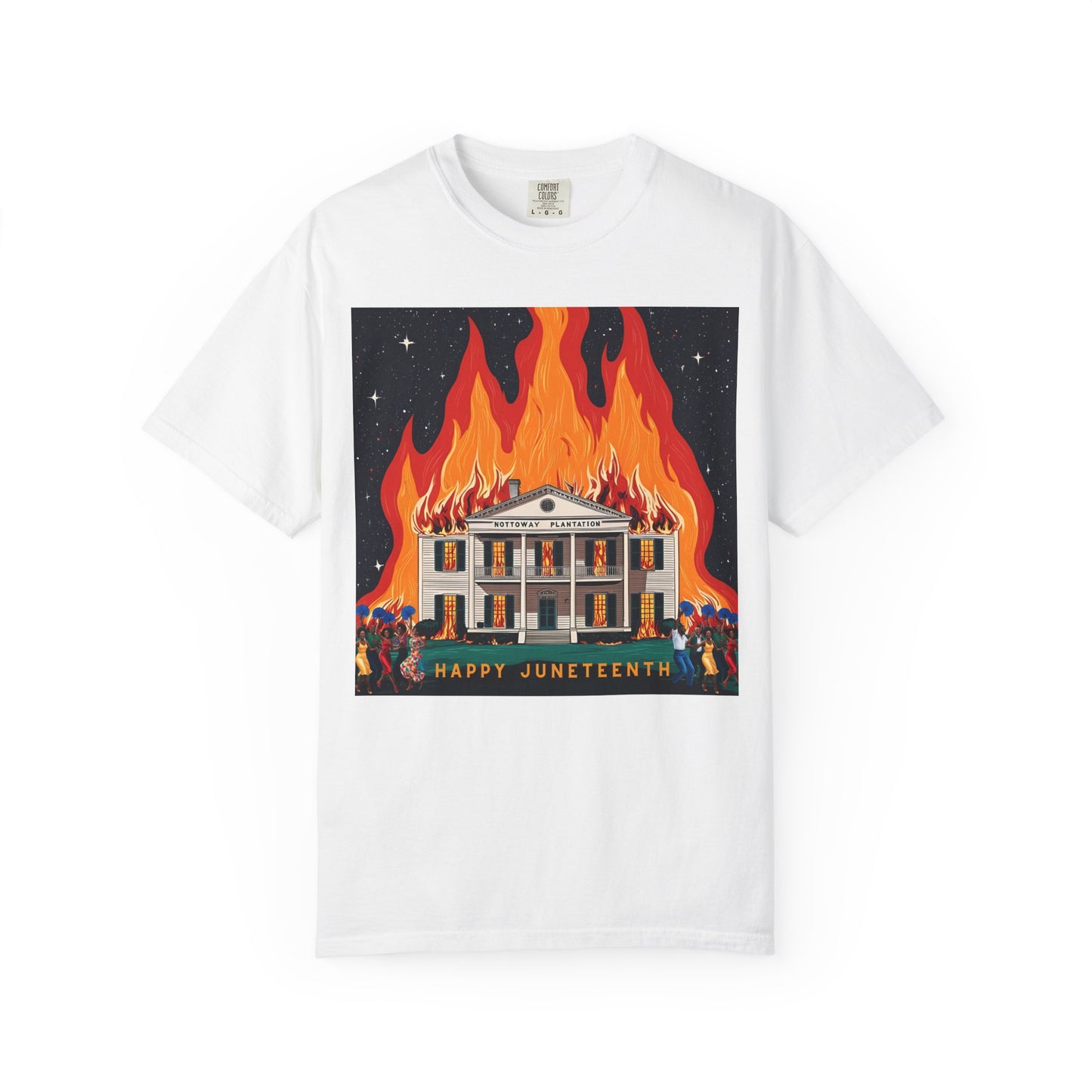 Nottoway Plantation - Juneteenth Gift - Unisex Garment-Dyed T-shirt