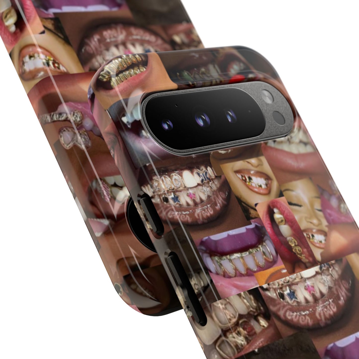 Gold Grillz Bold Phone Case, For The Culture Tough Phone Cover, Statement Accessory, Unique Tech Gift
