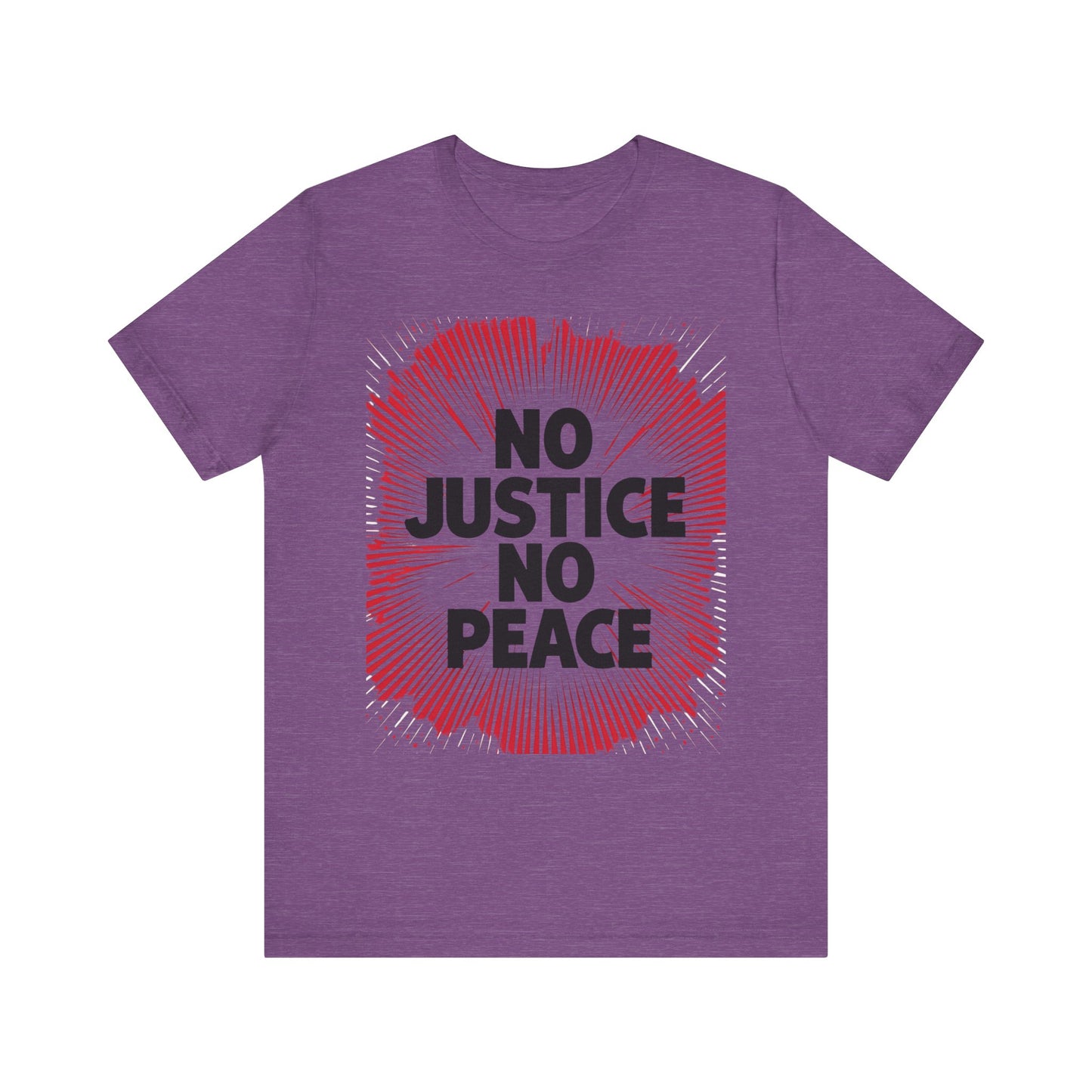 No Justice No Peace Tee - Unisex Jersey Short Sleeve Shirt, Statement Tee, Gift for Activists, Casual Wear, Hands Off Protest