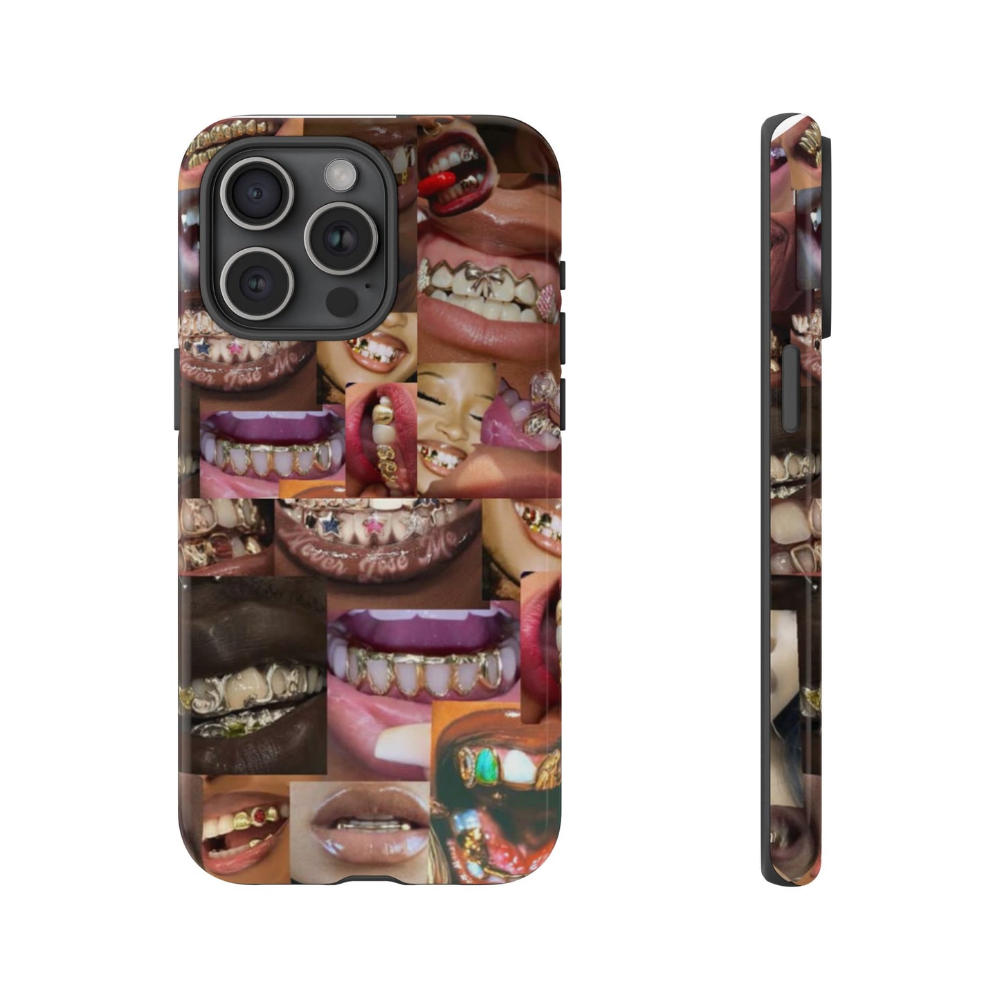 Gold Grillz Bold Phone Case, For The Culture Tough Phone Cover, Statement Accessory, Unique Tech Gift