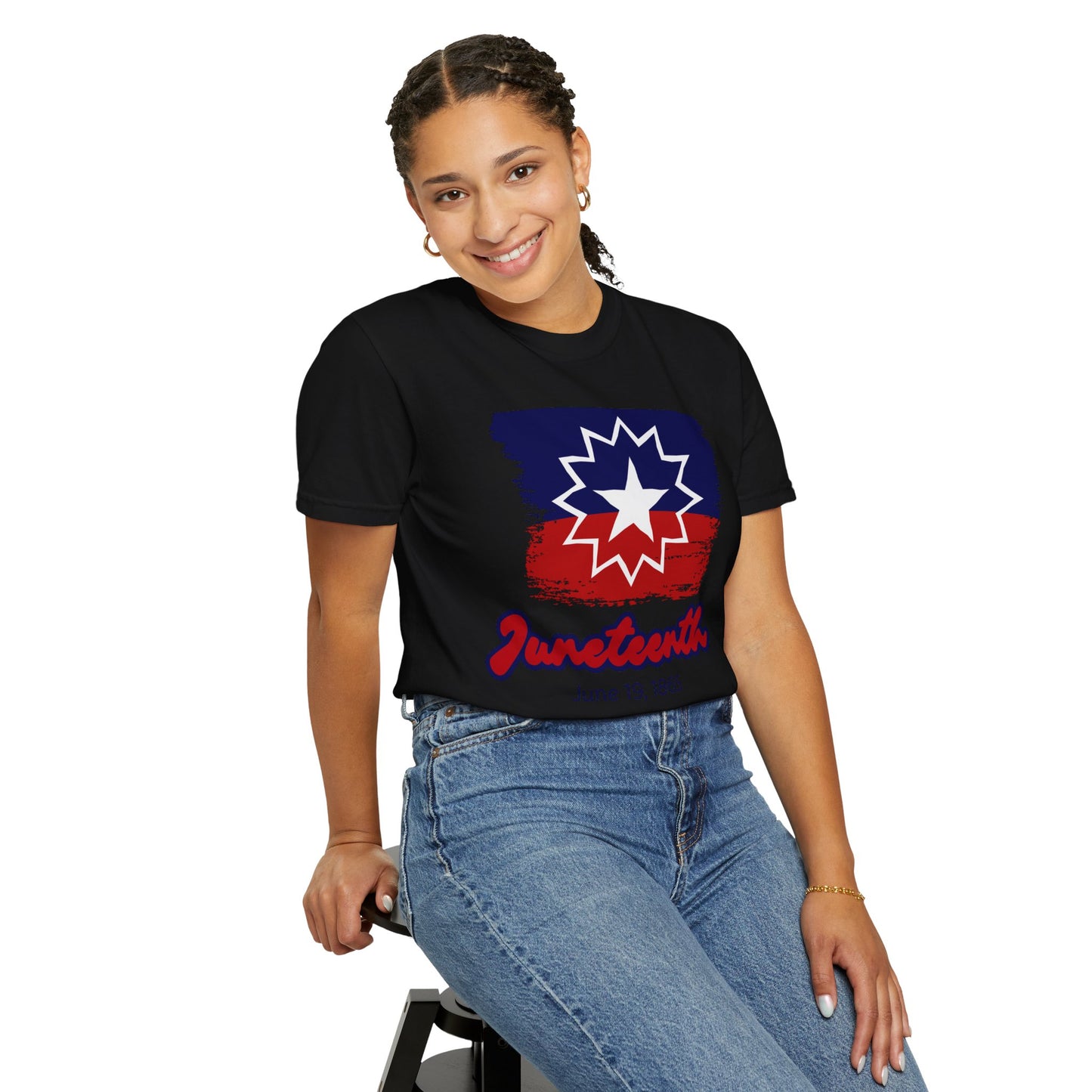 Happy Juneteenth Gift - Freedom Day Unisex Garment-Dyed T-shirt