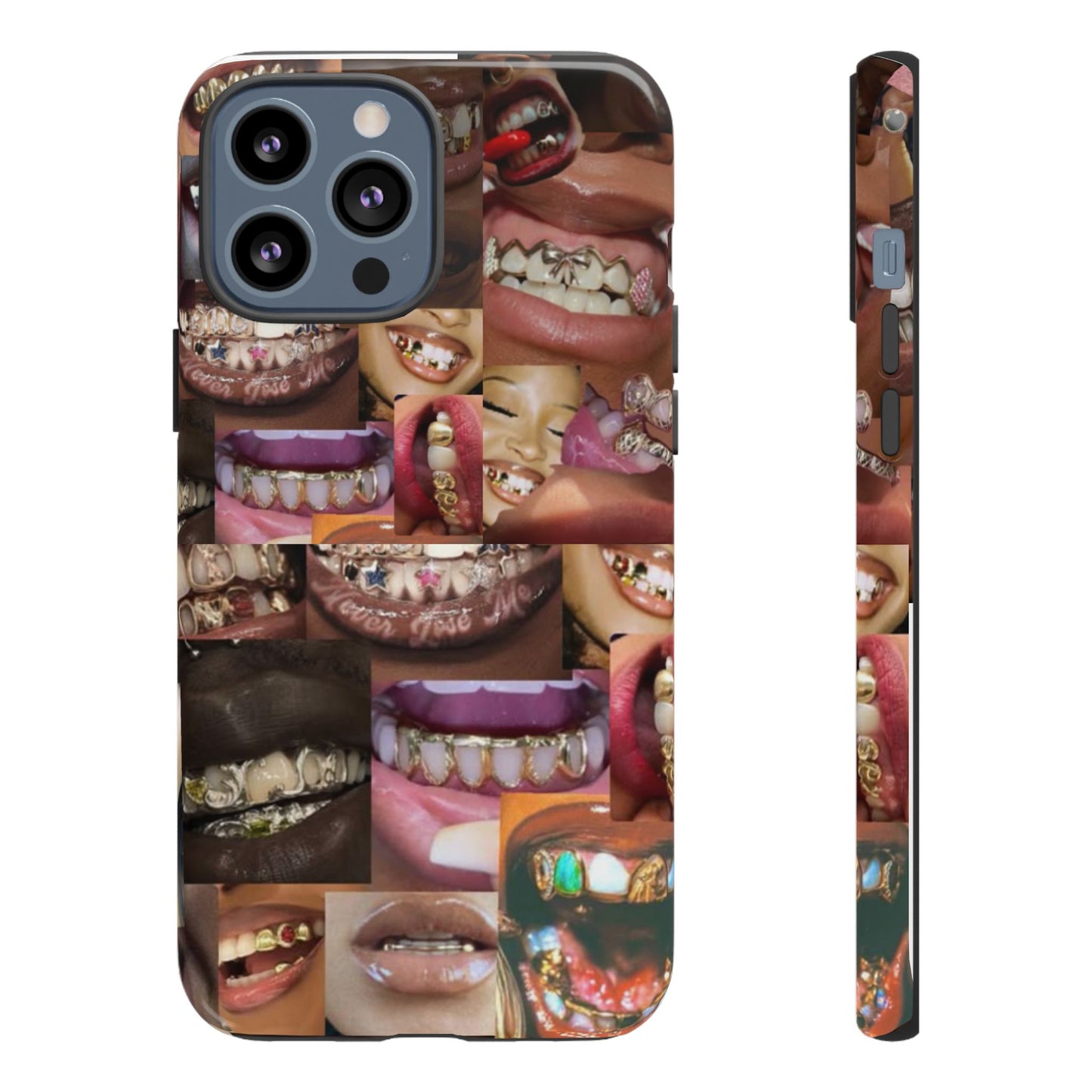 Gold Grillz Bold Phone Case, For The Culture Tough Phone Cover, Statement Accessory, Unique Tech Gift