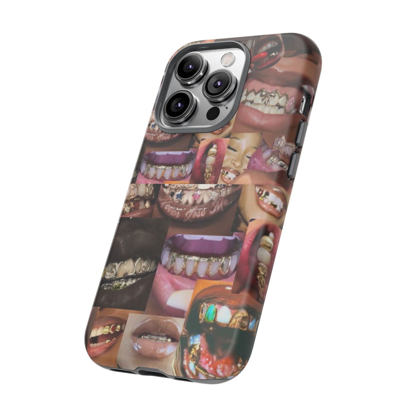 Gold Grillz Bold Phone Case, For The Culture Tough Phone Cover, Statement Accessory, Unique Tech Gift