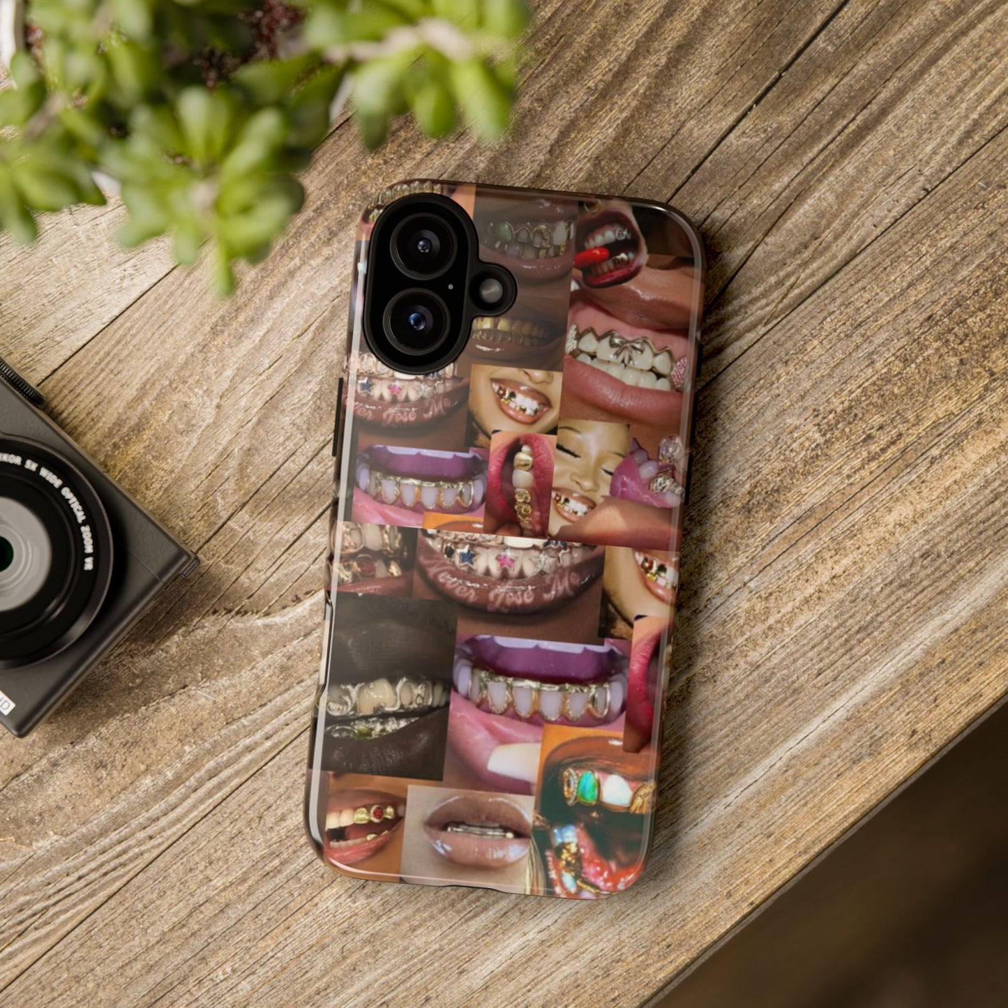 Gold Grillz Bold Phone Case, For The Culture Tough Phone Cover, Statement Accessory, Unique Tech Gift
