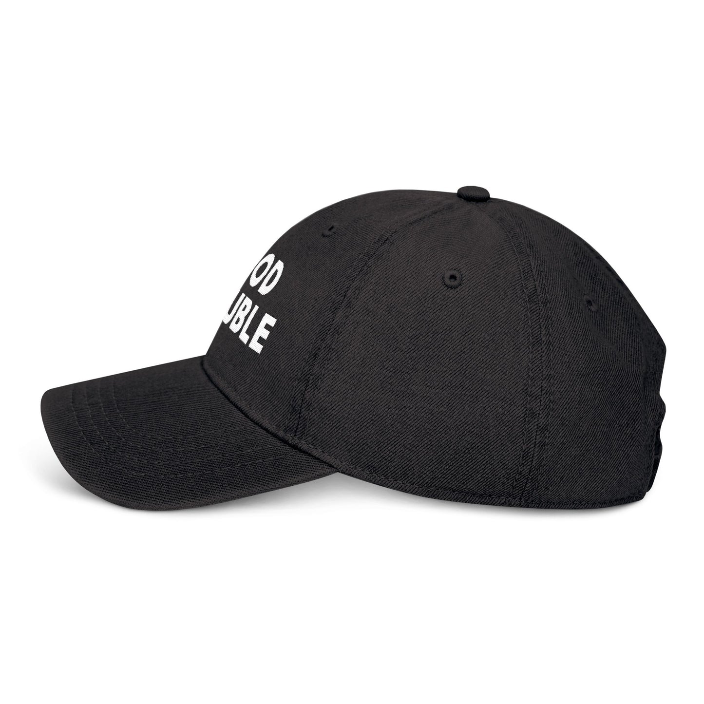 Embroidered Denim Hat - "Good Trouble" Statement Cap for Everyday Wear