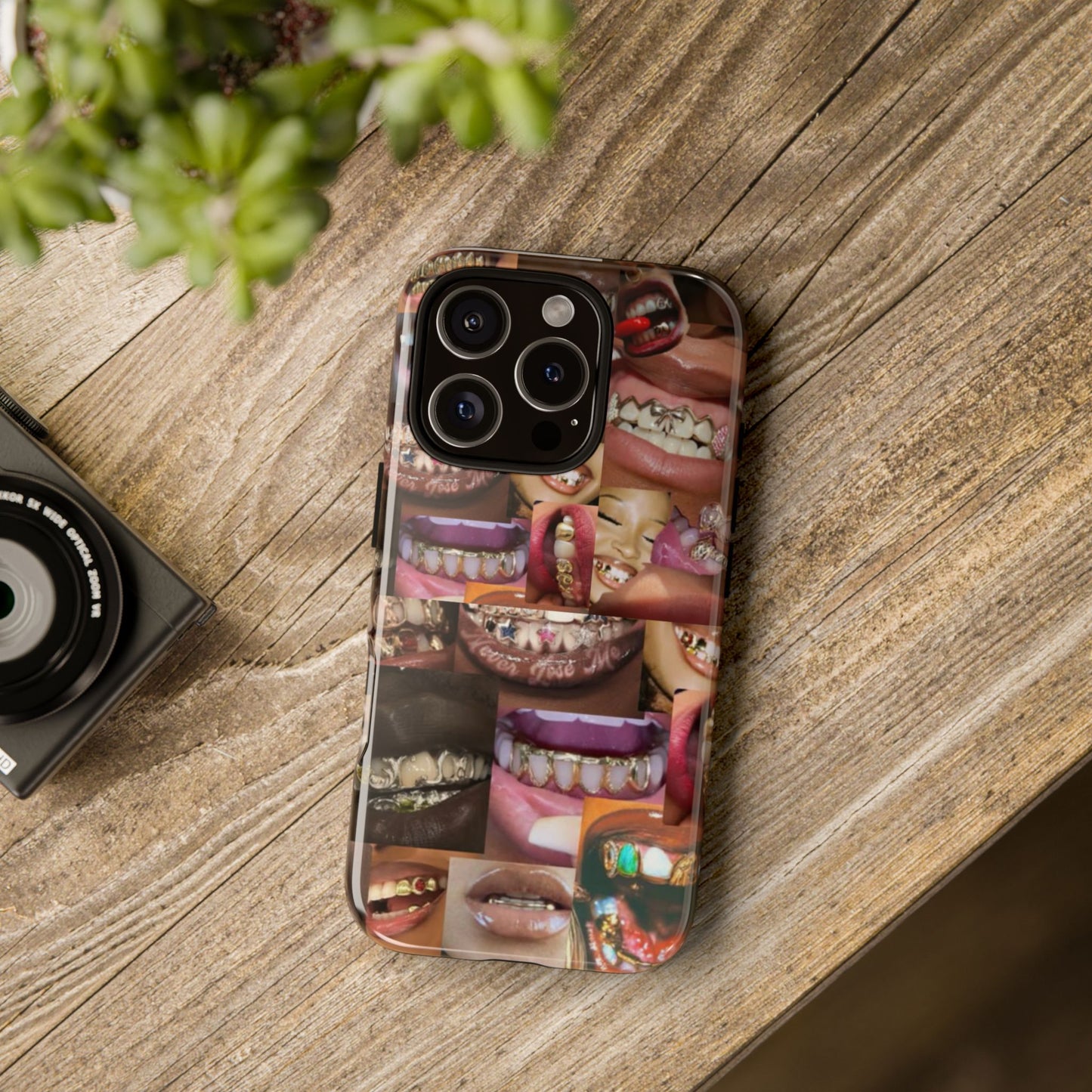 Gold Grillz Bold Phone Case, For The Culture Tough Phone Cover, Statement Accessory, Unique Tech Gift