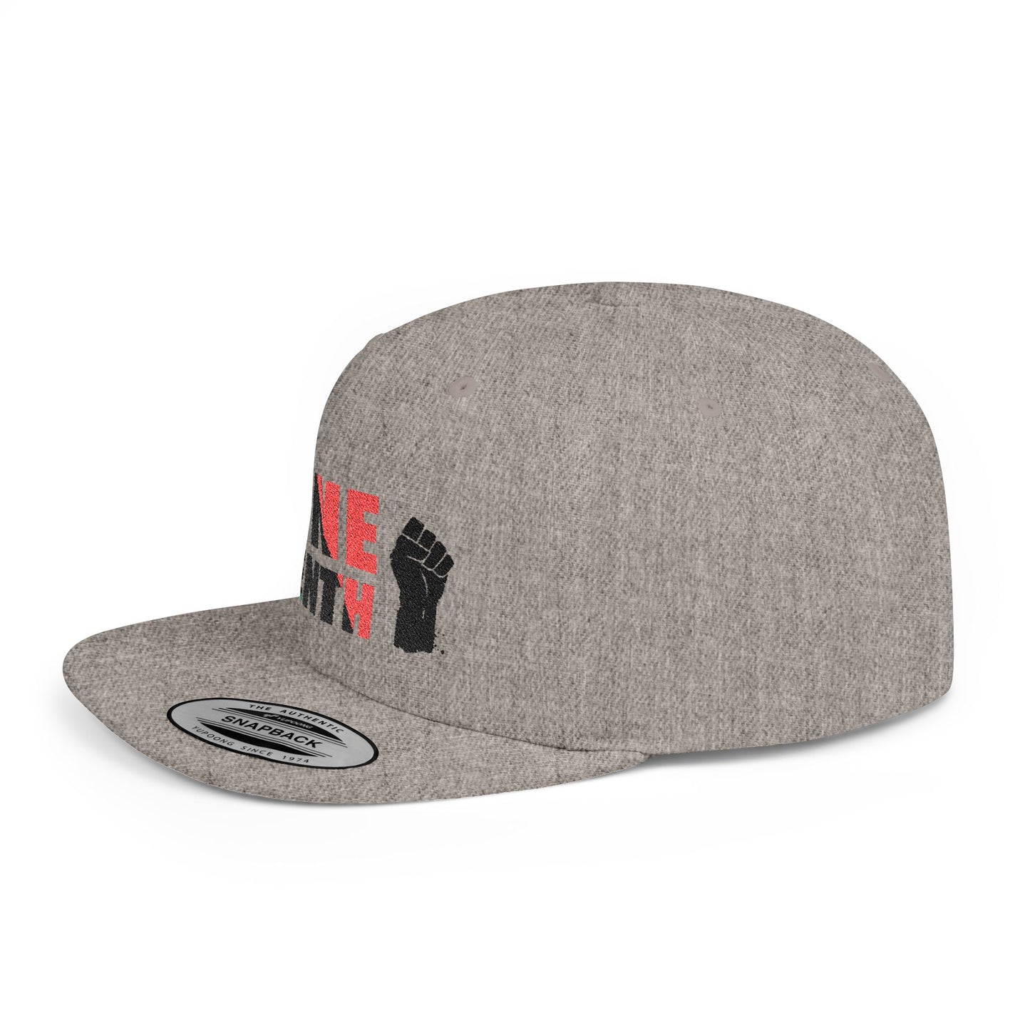 Juneteenth Embroidered Snapback Cap